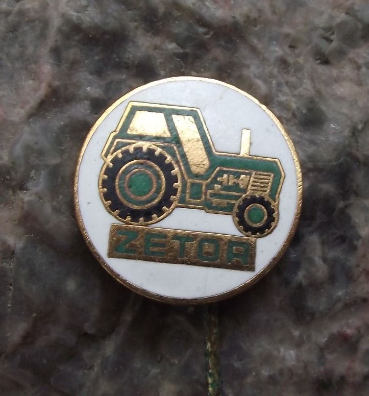 Antique Zetor Tractors Czech Agricultural Farming Machines Farm Pin Badge