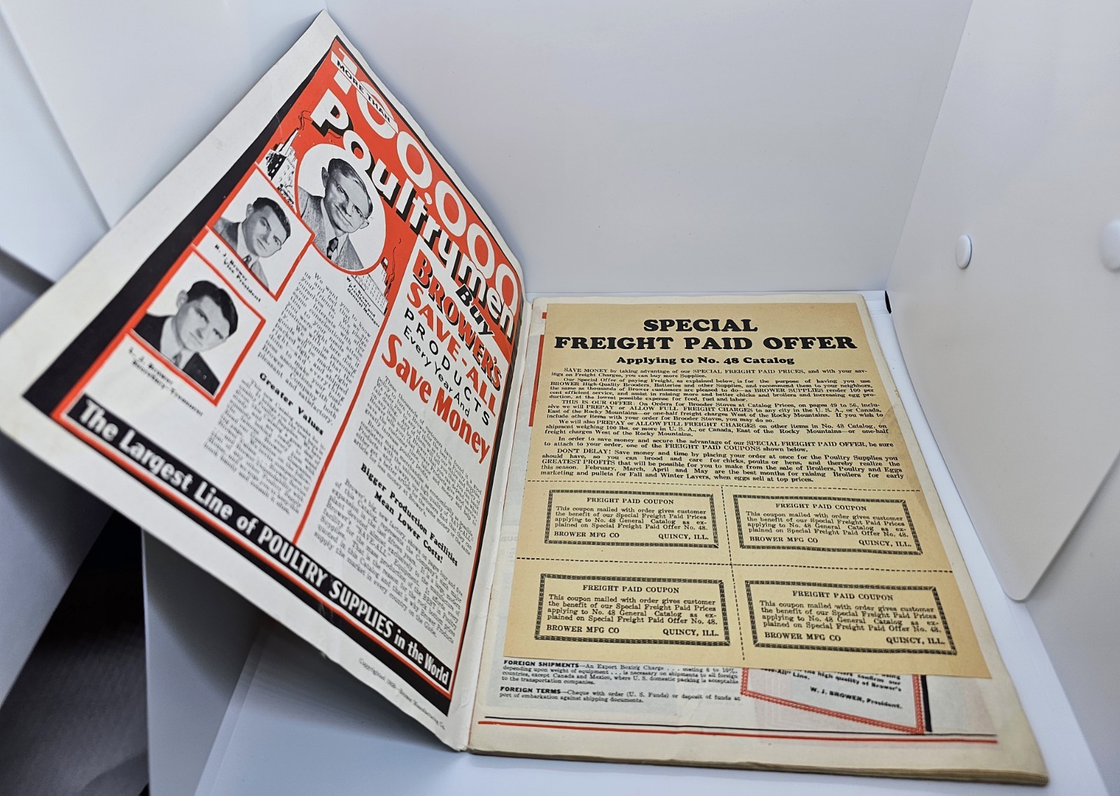 1938 BROWER MANUFACTURING CATALOG No. 48 Poultry Supplies Equipment Ranching USA
