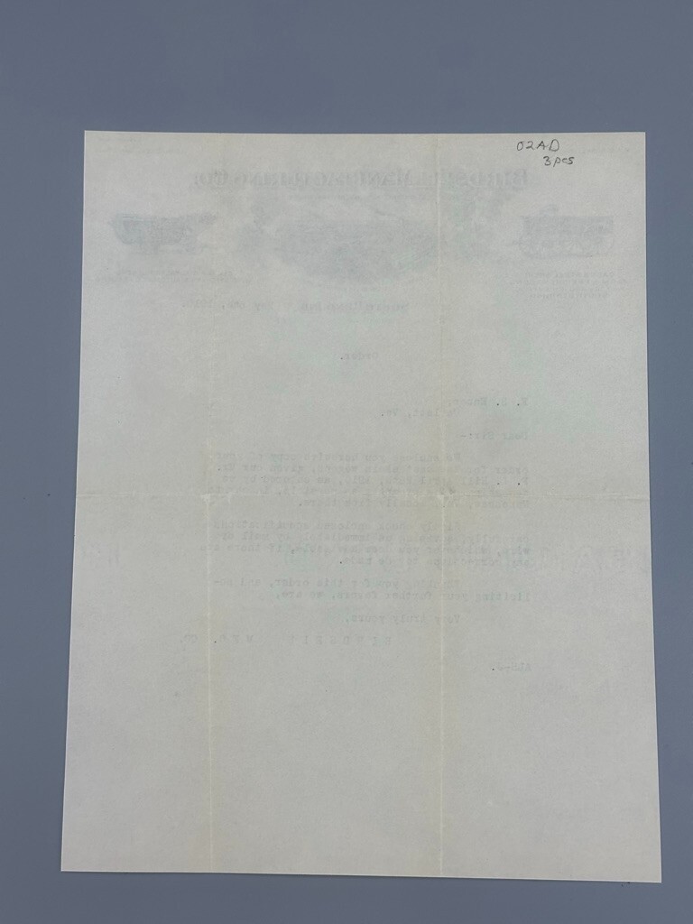 1910 BIRDSELL Advertising FARM MACHINERY Postal Cover Antique SOUTH BEND Indiana