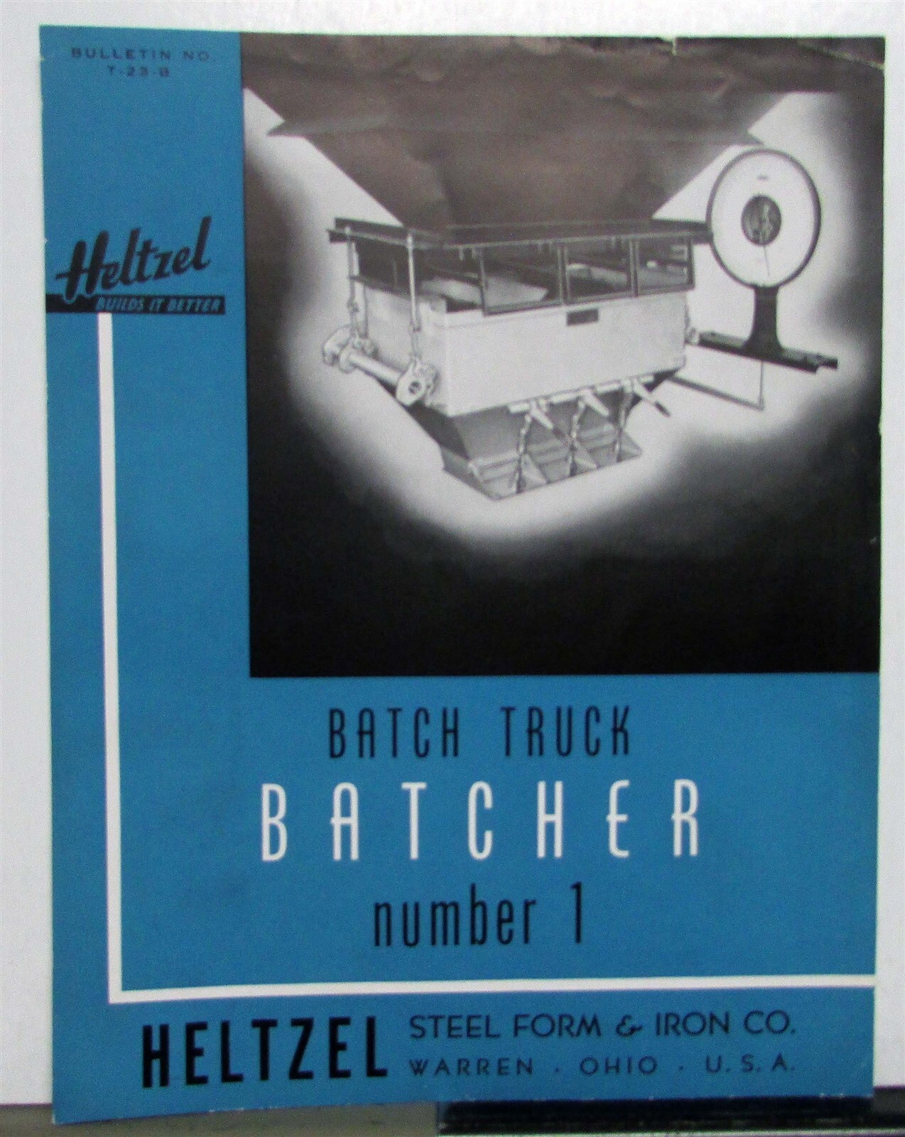 1930s Heltzel Batcher Truck #1 Specifications Agriculture Sales Data Sheet