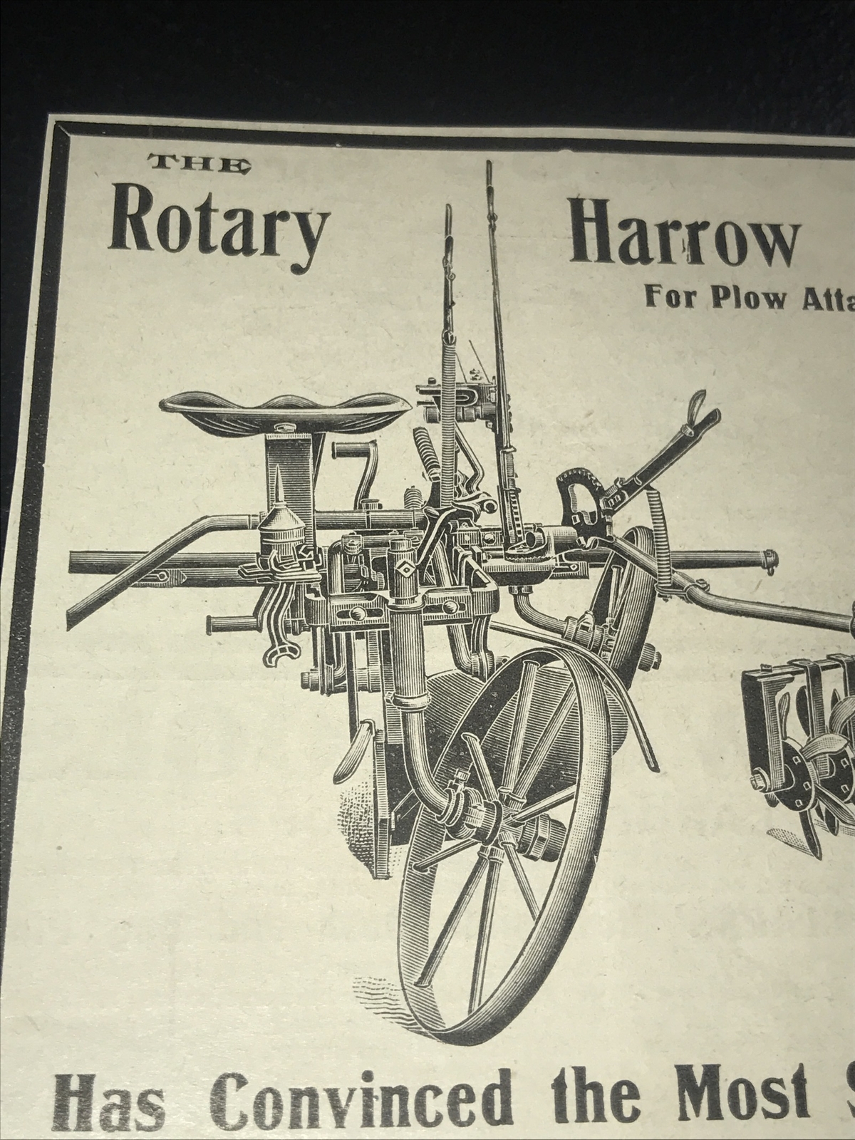 1907 Kramer Rotary Harrow Farm Advertising – Paxton – Illinois