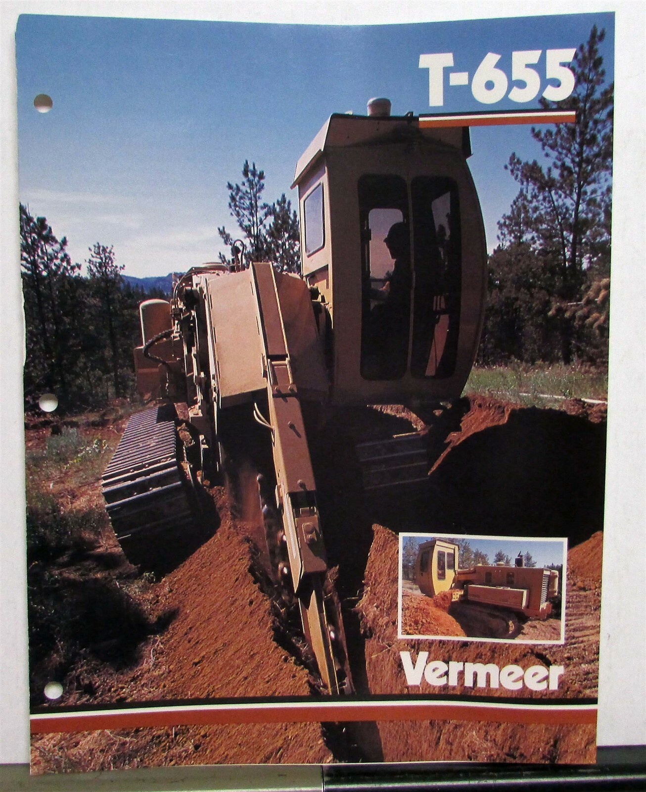1992 Vermeer T-655 Trencher Construction Specs Sales Folder