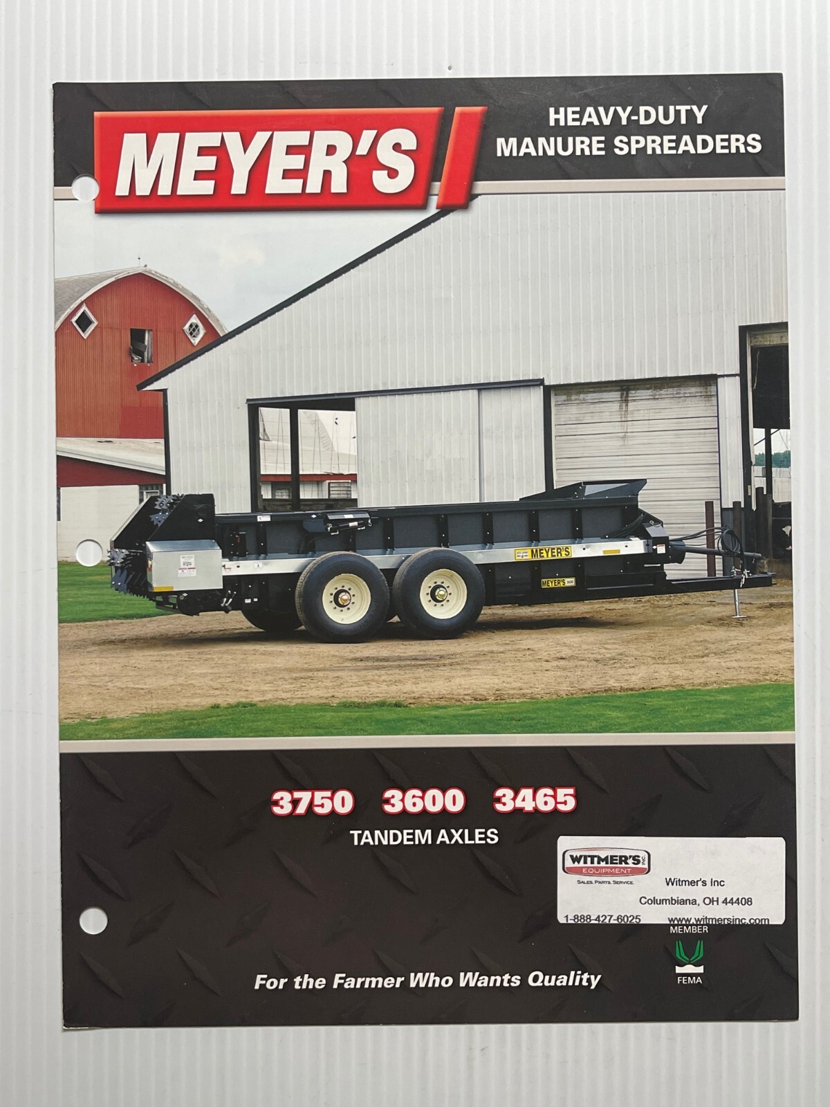 Meyer&rsquo;s Heavy Duty Manure Spreaders – Sales Brochure *Original Dated 2010*