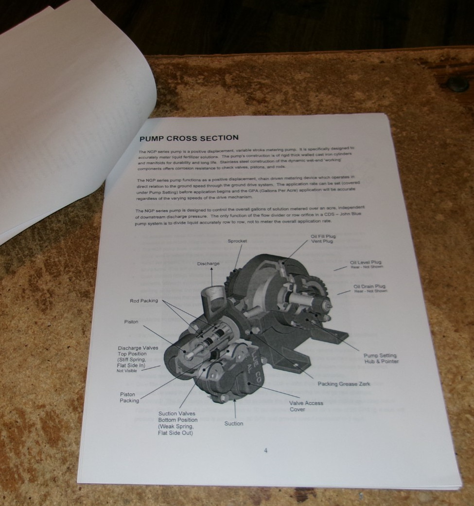 2011 john blue co. NGP series metering pump parts/instruction manual nice used