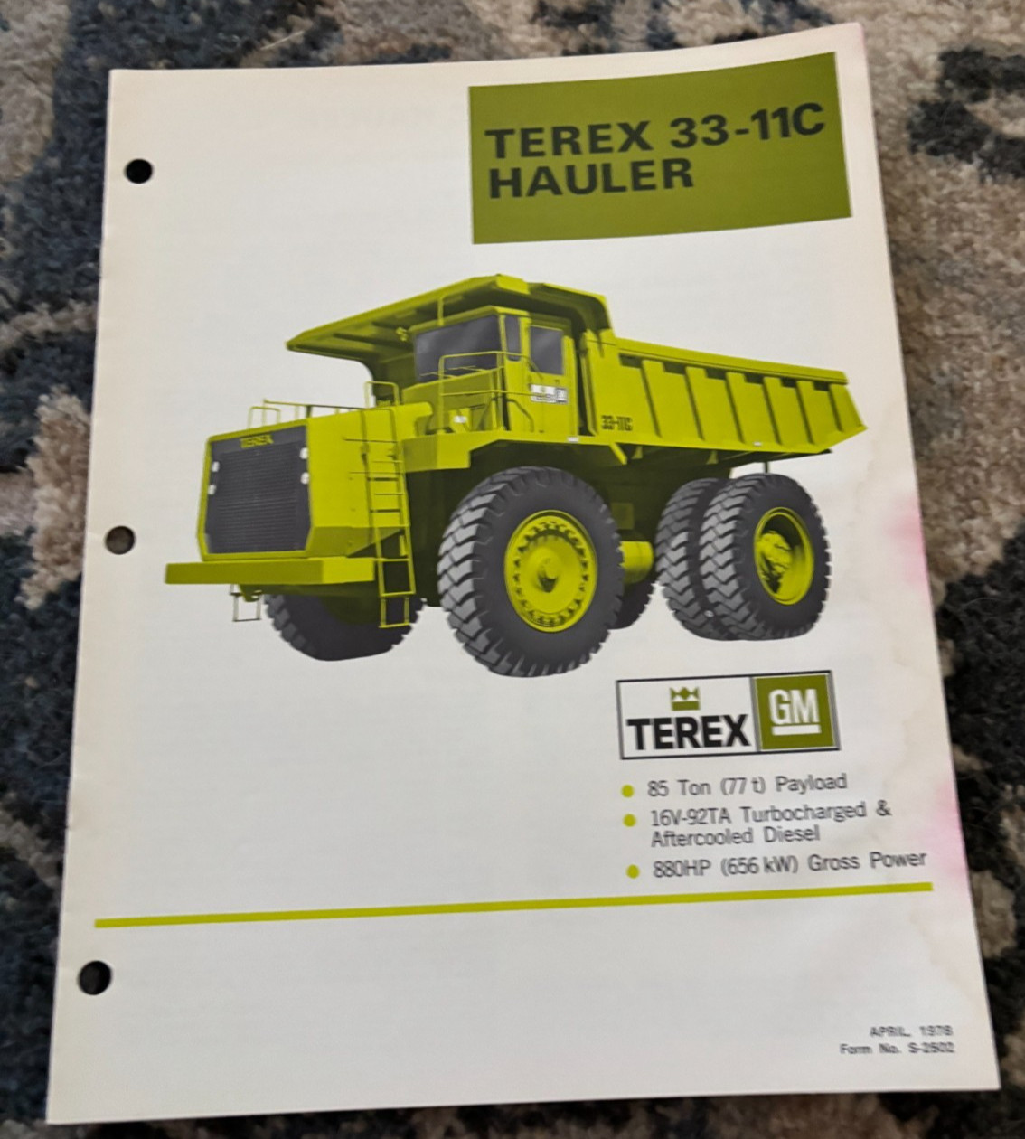 Terex 33-11C Rock Mining Truck Hauler Brochure DCPA25