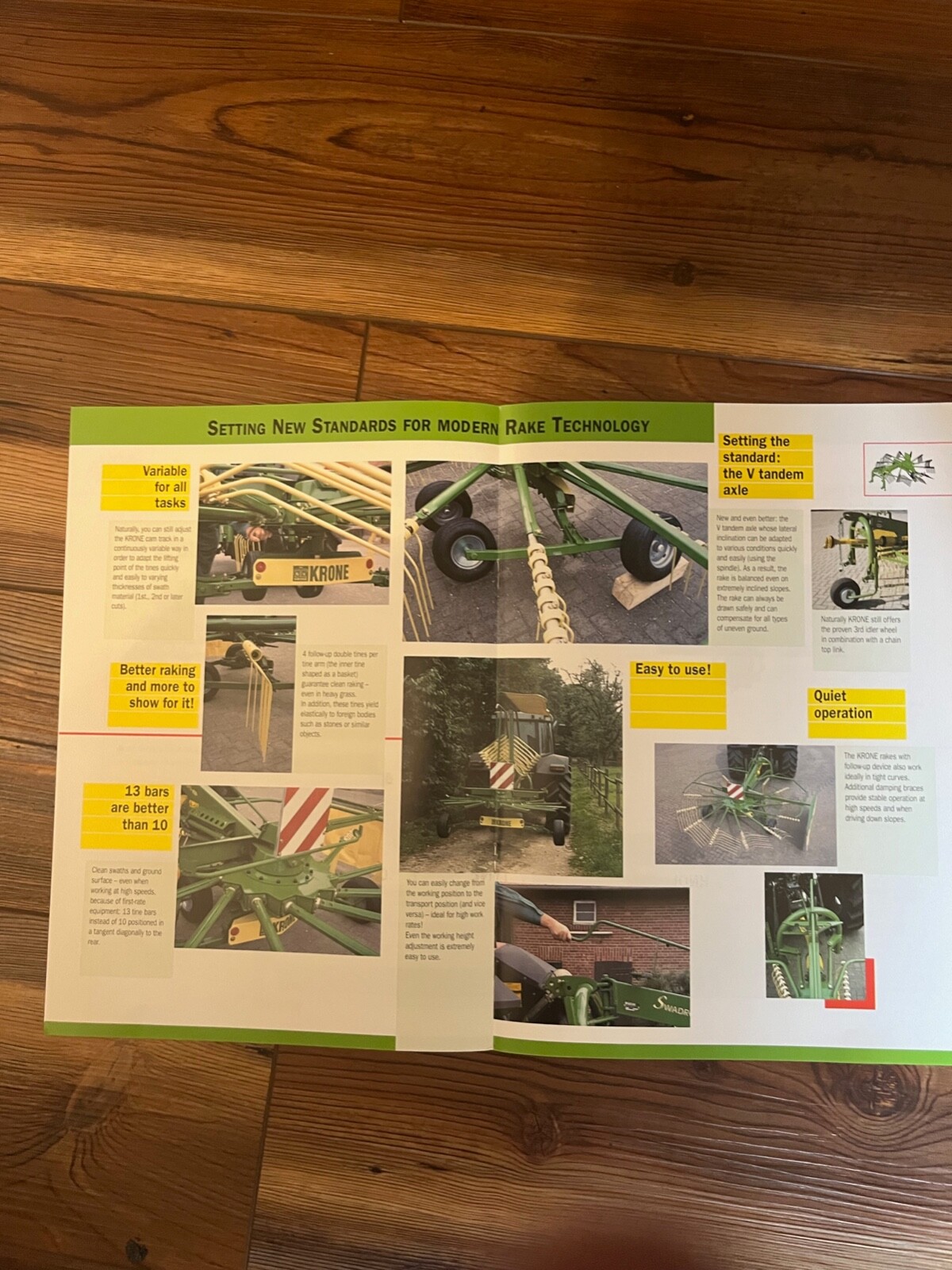 Krone Swadro 421/461 single rotary rake sales brochure