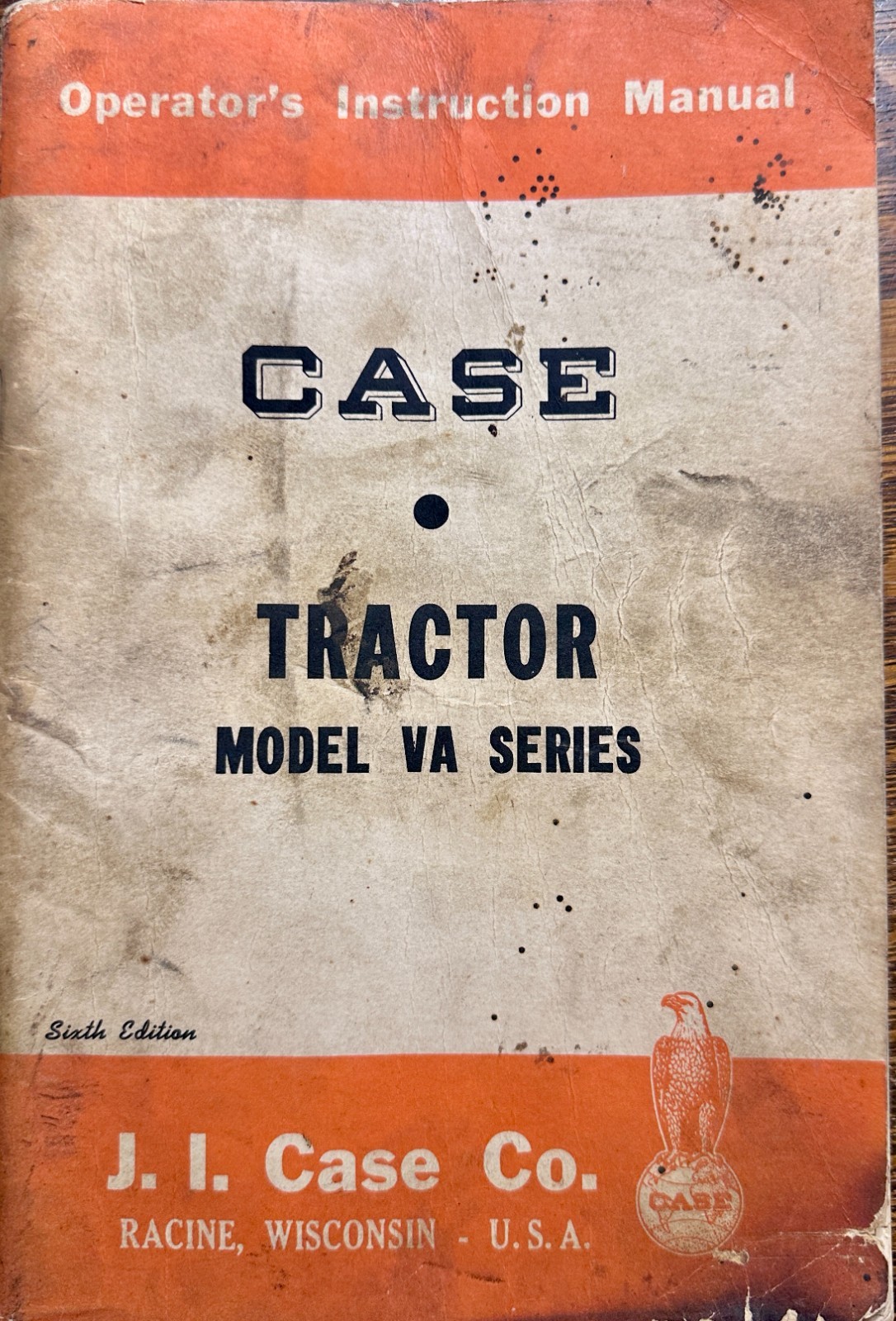 1953 CASE Model VA Series Operator&rsquo;s Manual Sixth Edition #MC-10