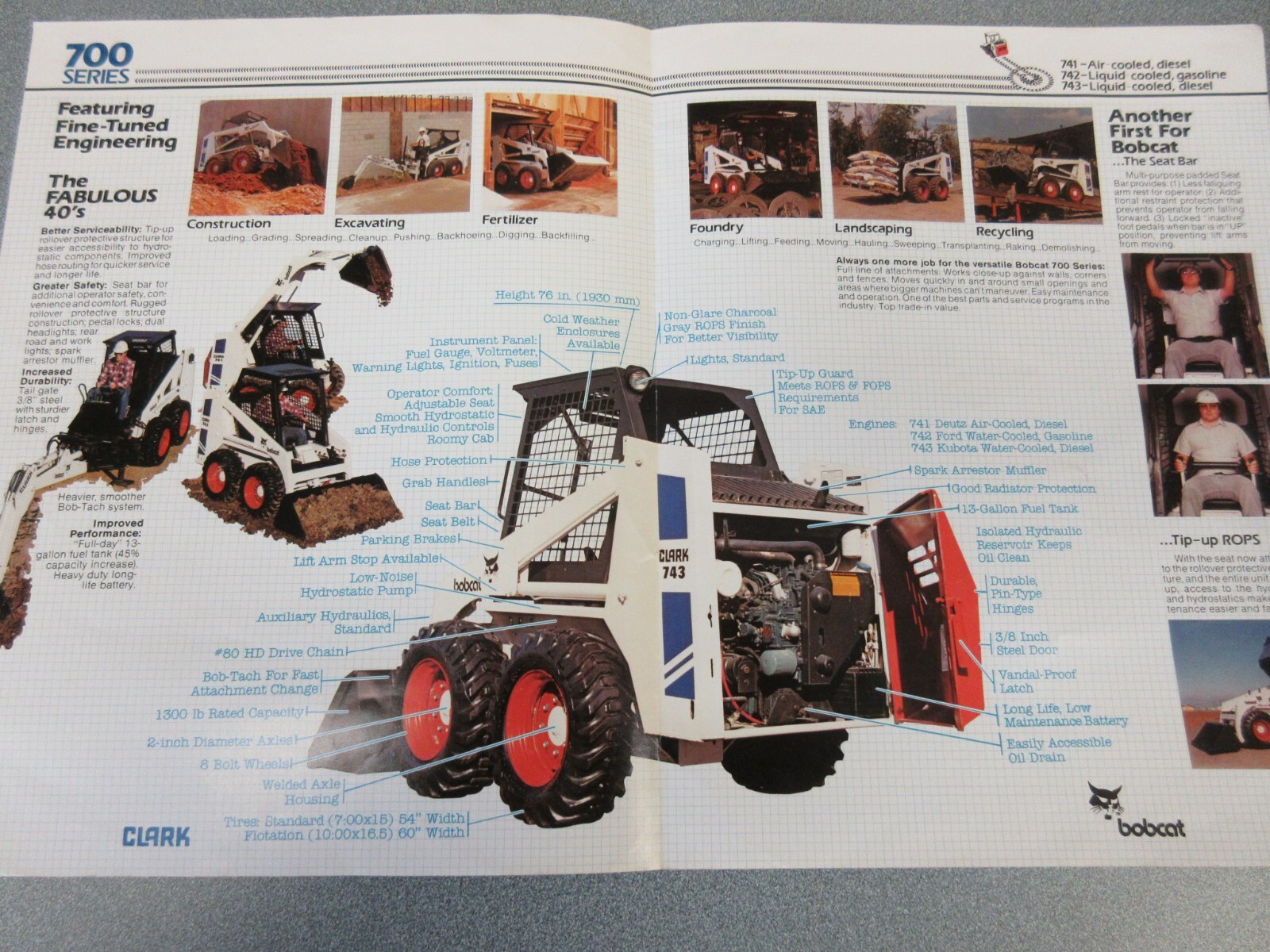 Bobcat 700 Series (741, 742, 743) Skid Steer Loader Brochure
