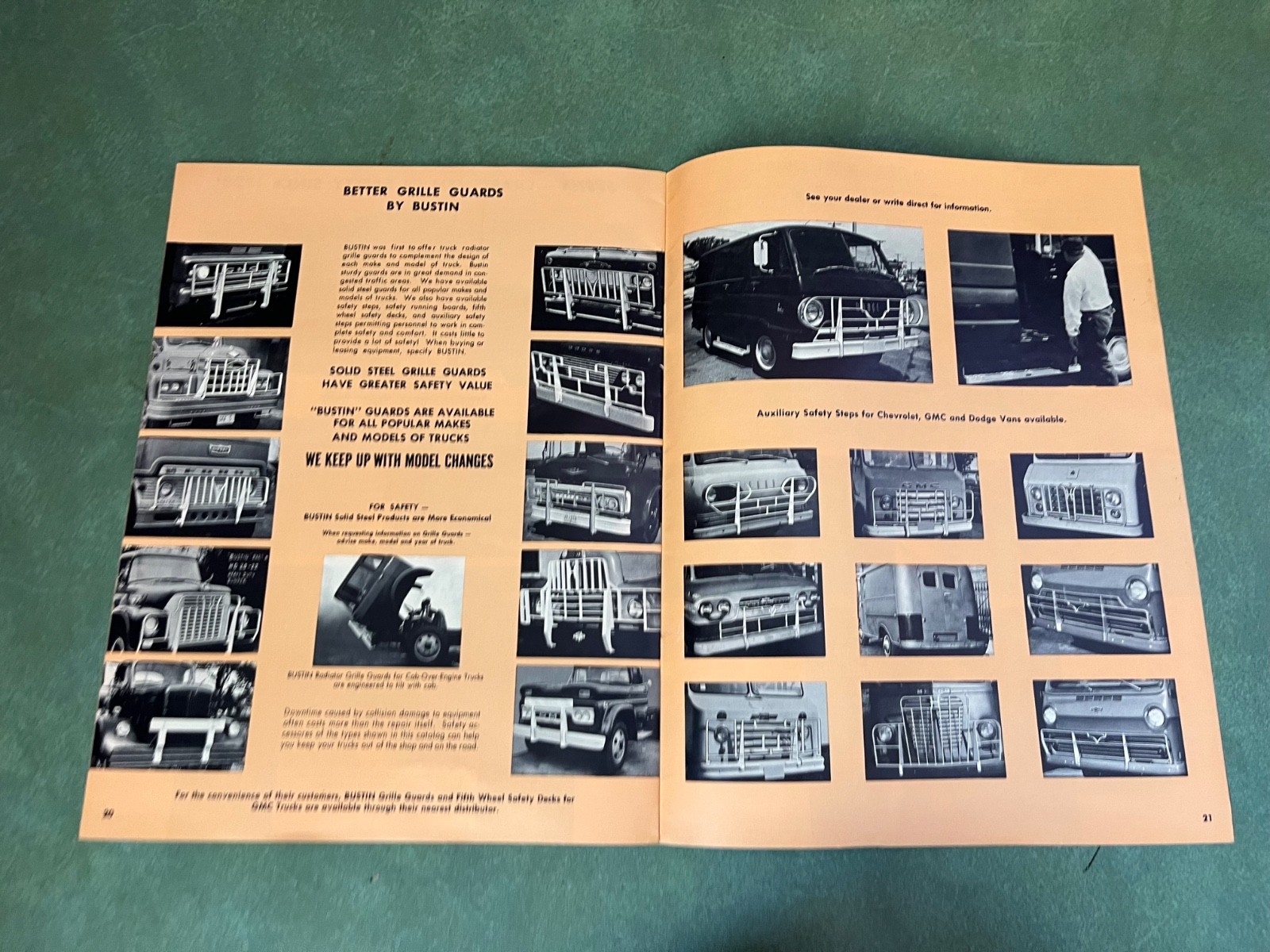 Original 1964 Bustin Safety Grates 7 Grill Guards Sales Brochure
