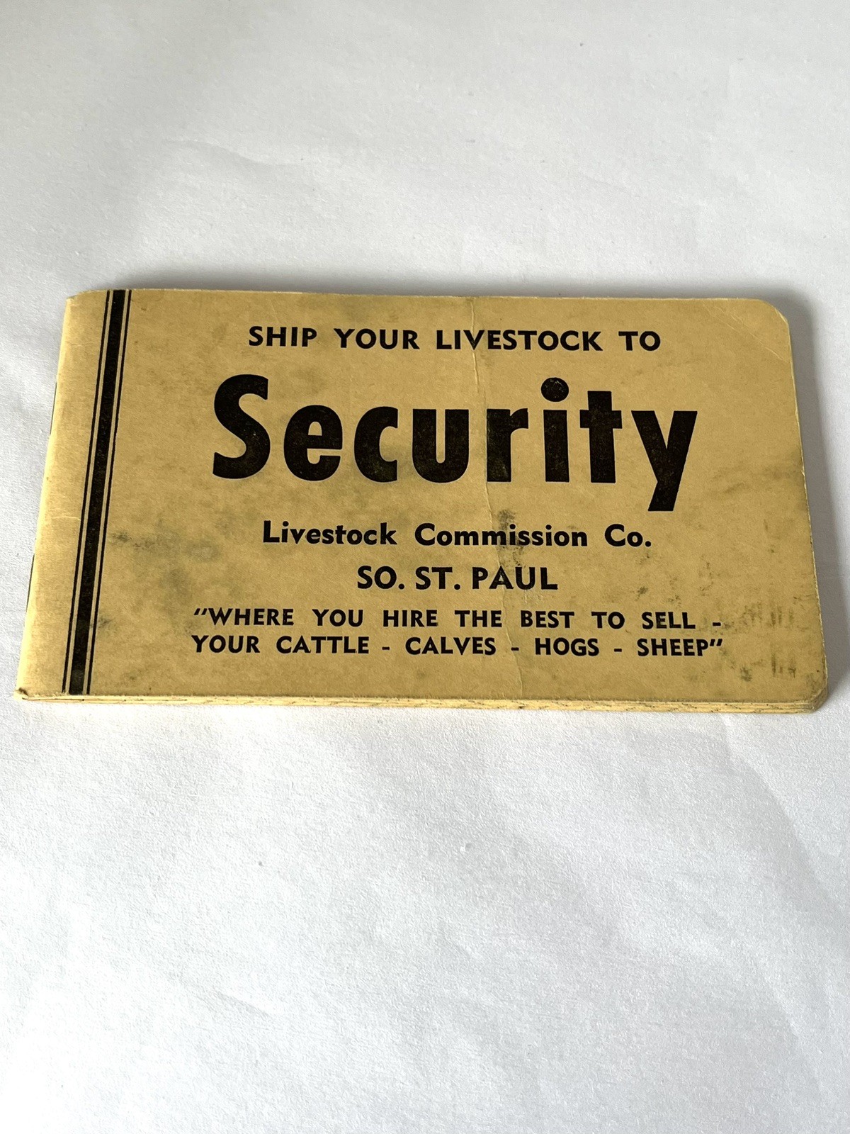 4 Vintage Livestock Commission Note Pads Sioux Falls South Dakota