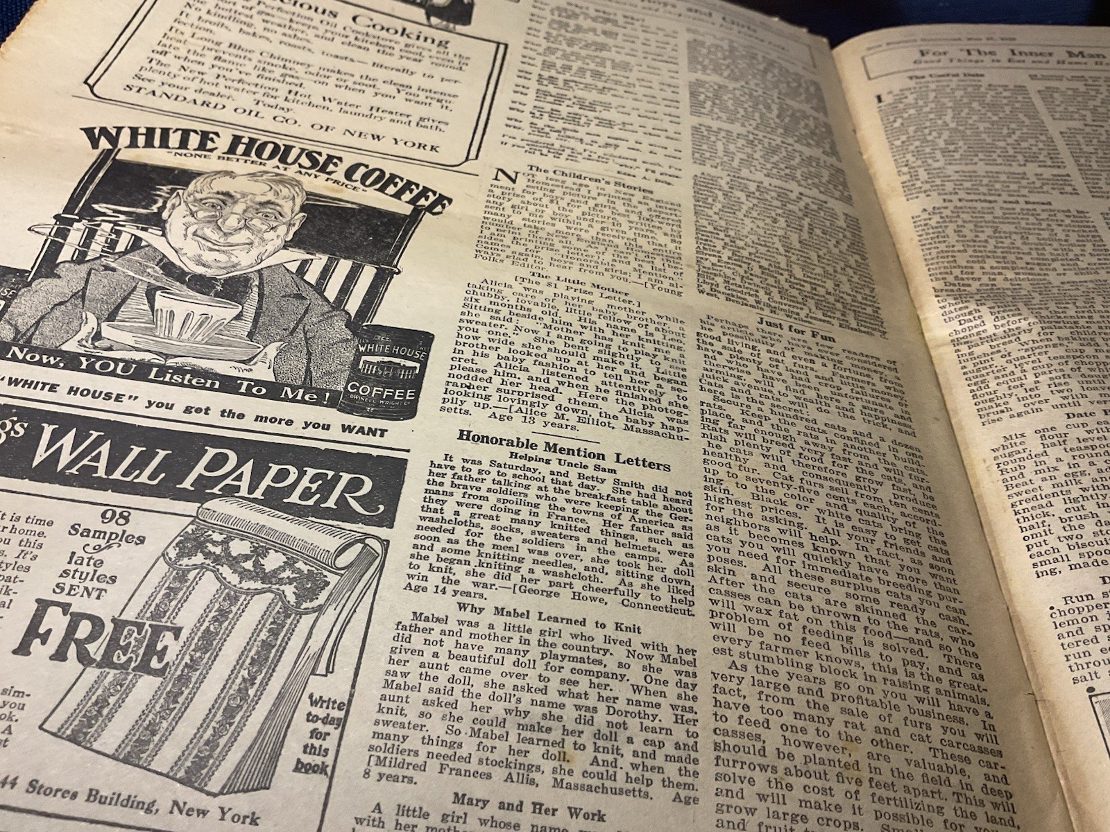 1919 New England Homestead Newspaper Farm Bureau Potato Harvest Tons Of Farm Ads