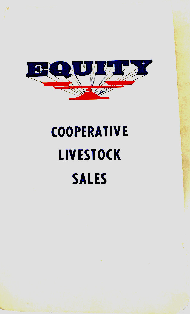Vintage Equity Co-Operative Livestock Sales Advertising Notepad North Central US