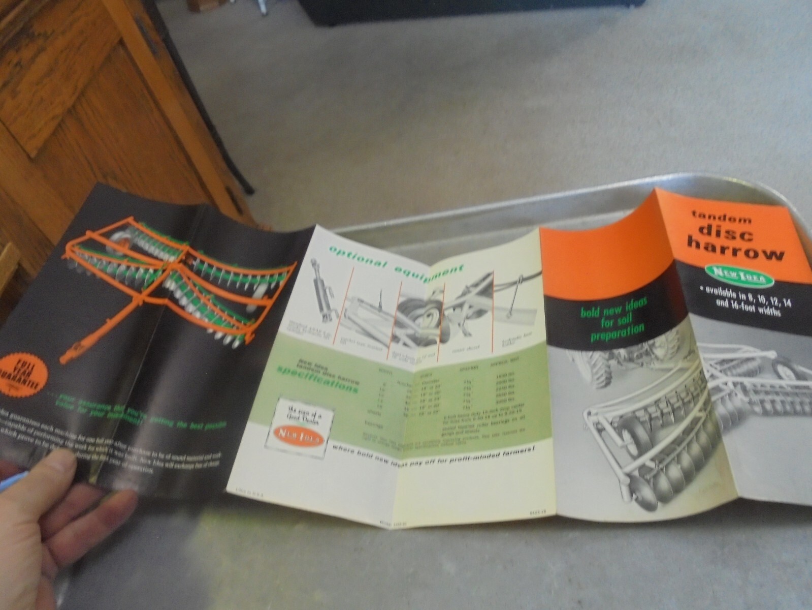Vintage 1964 New Idea Disc harrow Brochure