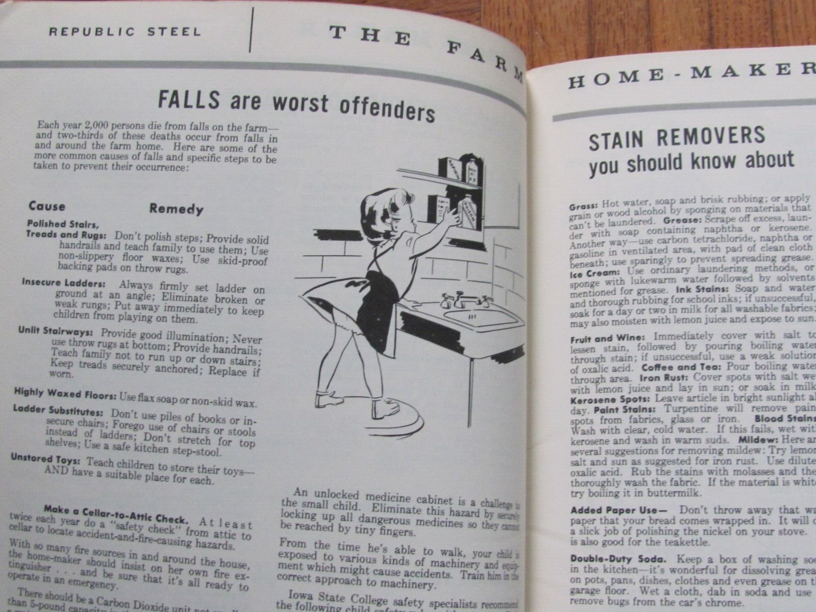 1950&rsquo;s REPUBLIC STEEL WIRE CO FARM SAFETY HOMEMAKER BROCHURE