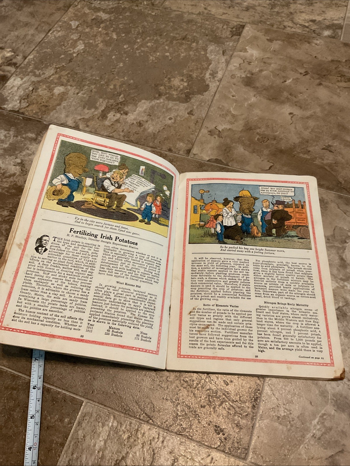 Vintage Antique 1921 Armours Farmers Almanac Horses Cartoons Beef Cuts