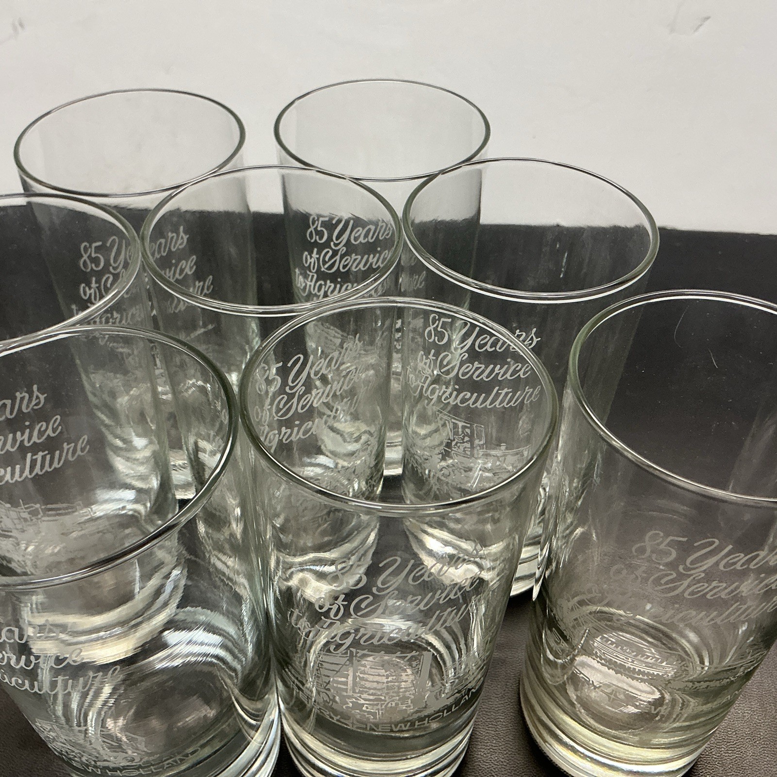 8 Vintage Commemorative Sperry New Holland Pa. Drinking Glasses Lot Of 8