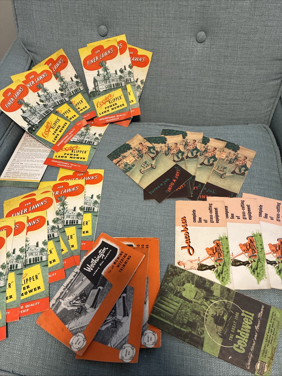 Antique Reel Mower Brochures Cooper Clipper REO Worthingron Jacobson Lancaster