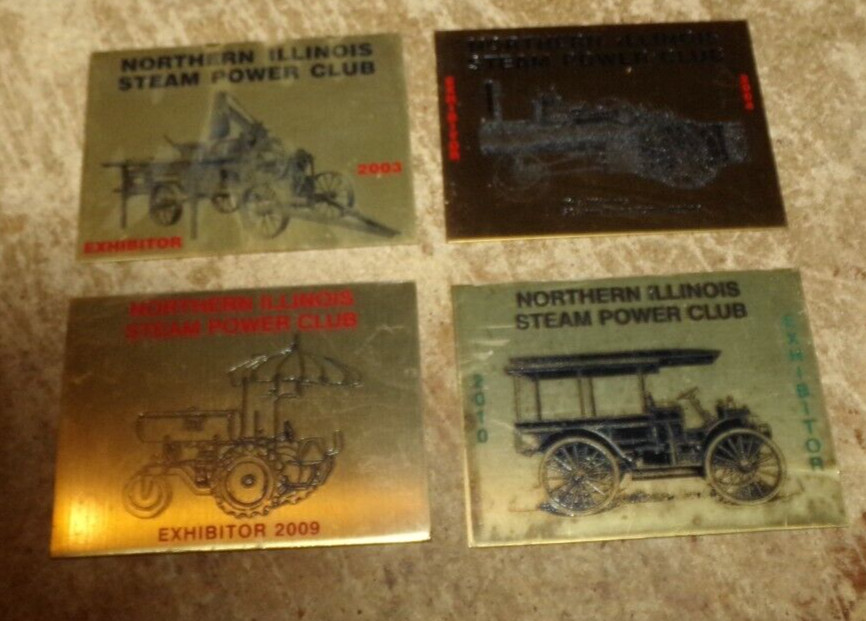 4-lot 2000&rsquo;s-2010 northern Illinois steam power club exhibitor plaques used