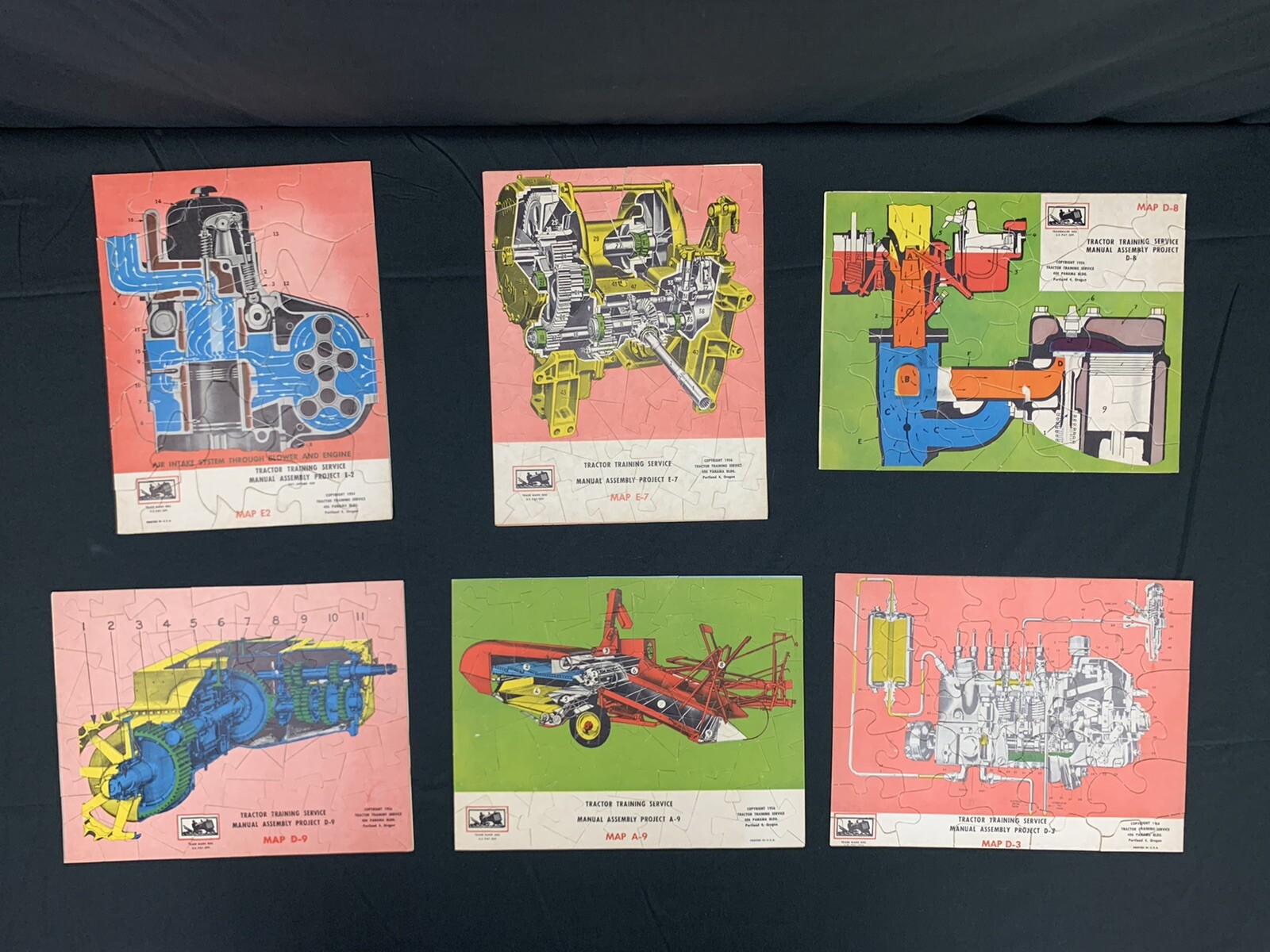 VTG Tractor Training Aid Service Repair Assembly NOS 1954/1956 Puzzle – Lot (6)