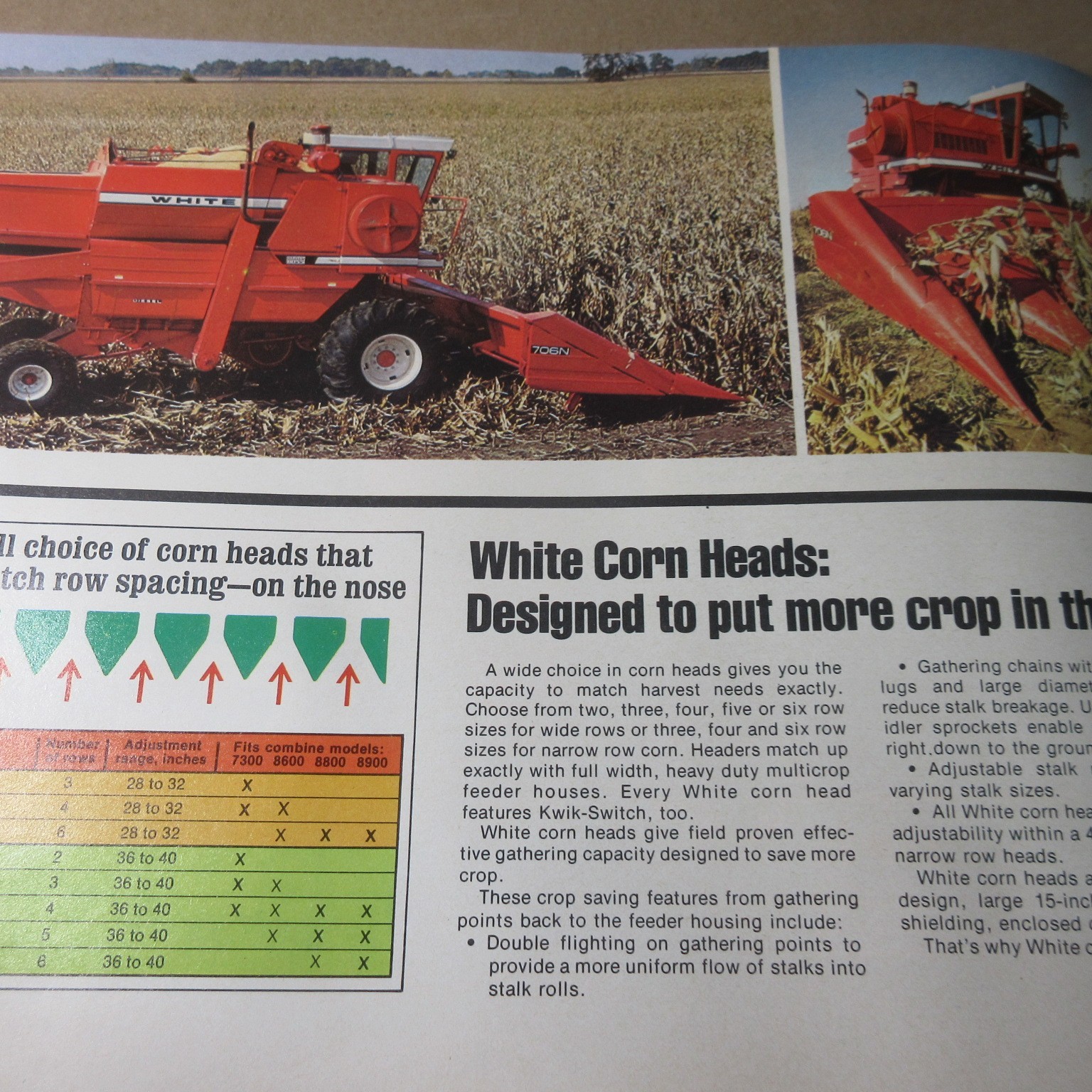 VINTAGE WHITE FARM EQUIPMENT 1978 FARM EQUIPMENT LINE BROCHURE tractors mowers