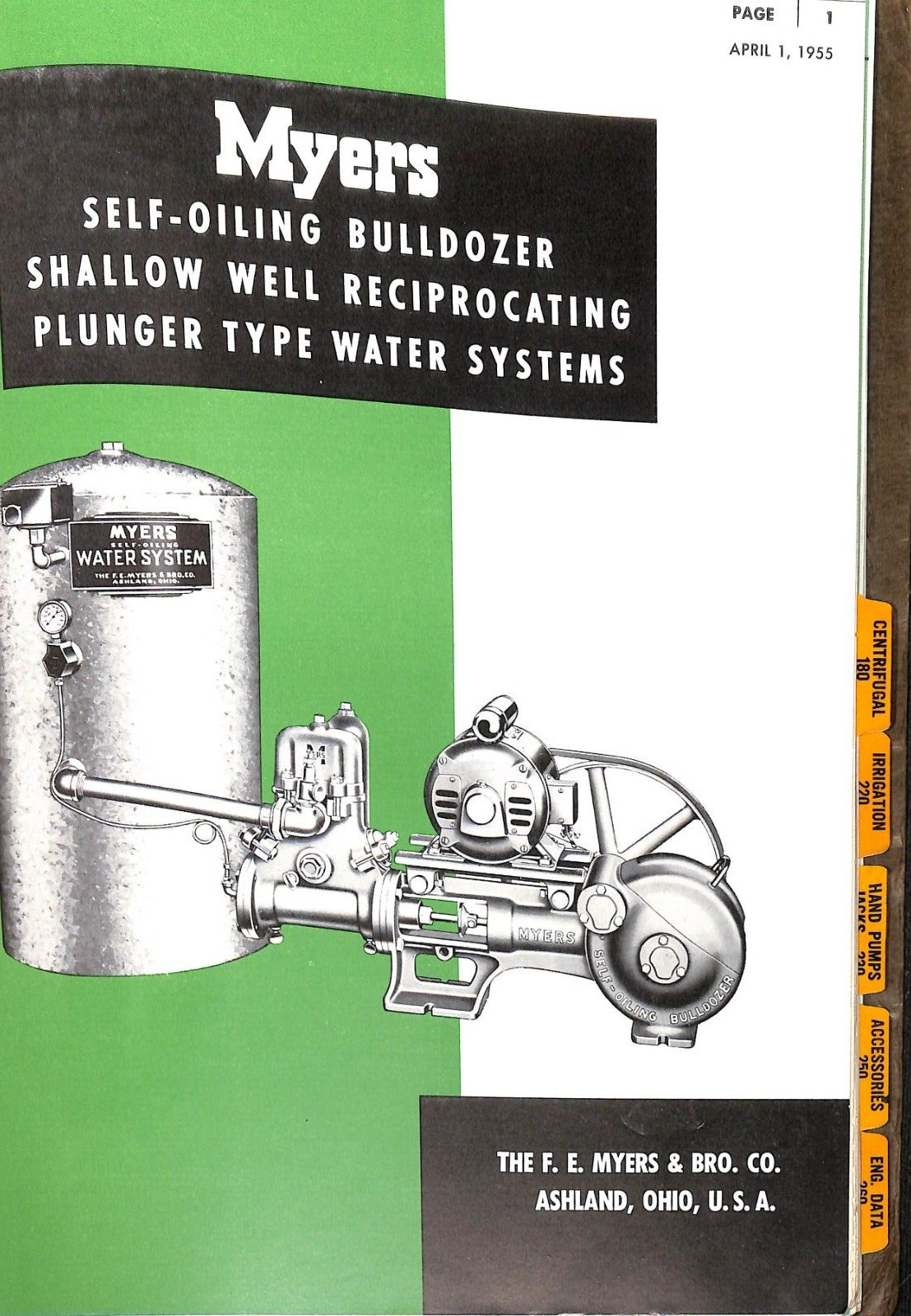F E Myers Ashland Ohio Catalog Brochures Binder Ephemera 1966 B1