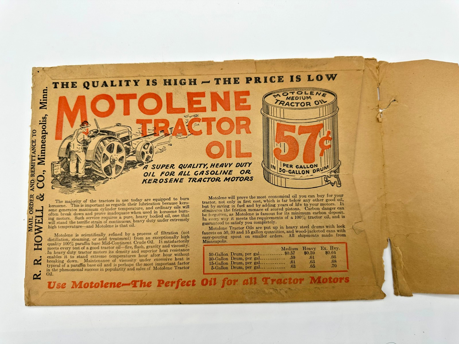 1930 Minneapolis RR Howell Thresher Supple Catalog Lot Letters mailer & more