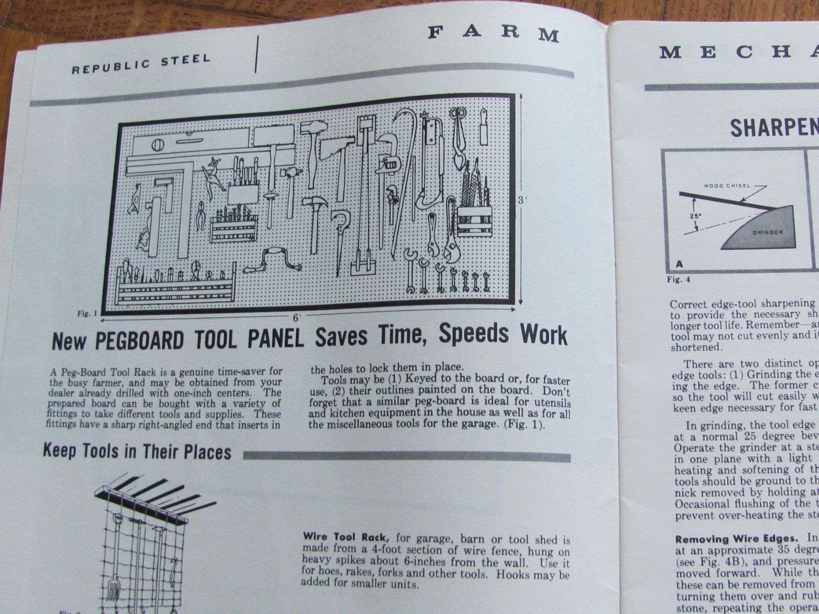 1950&rsquo;s REPUBLIC STEEL WIRE CO FARM FENCING MECHANICS TIPS BROCHURE