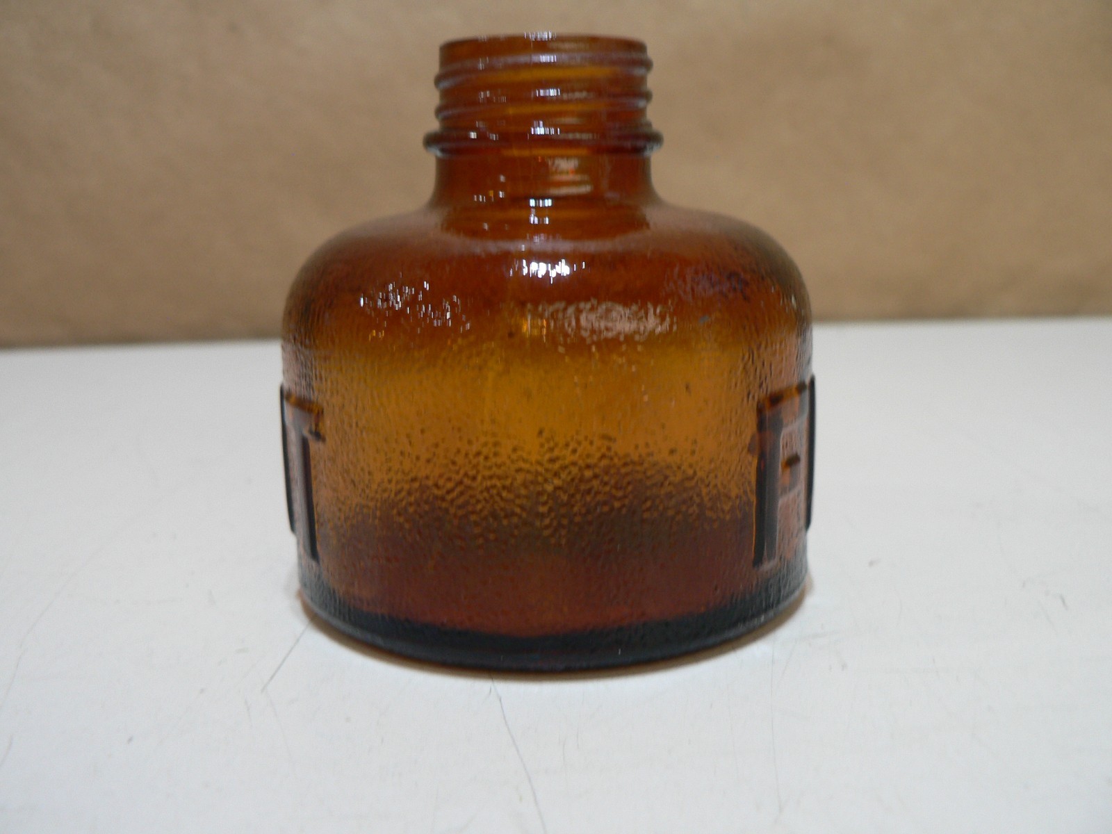 Vintage Flit Sprayer Brown Glass Container Only Awesome Condition