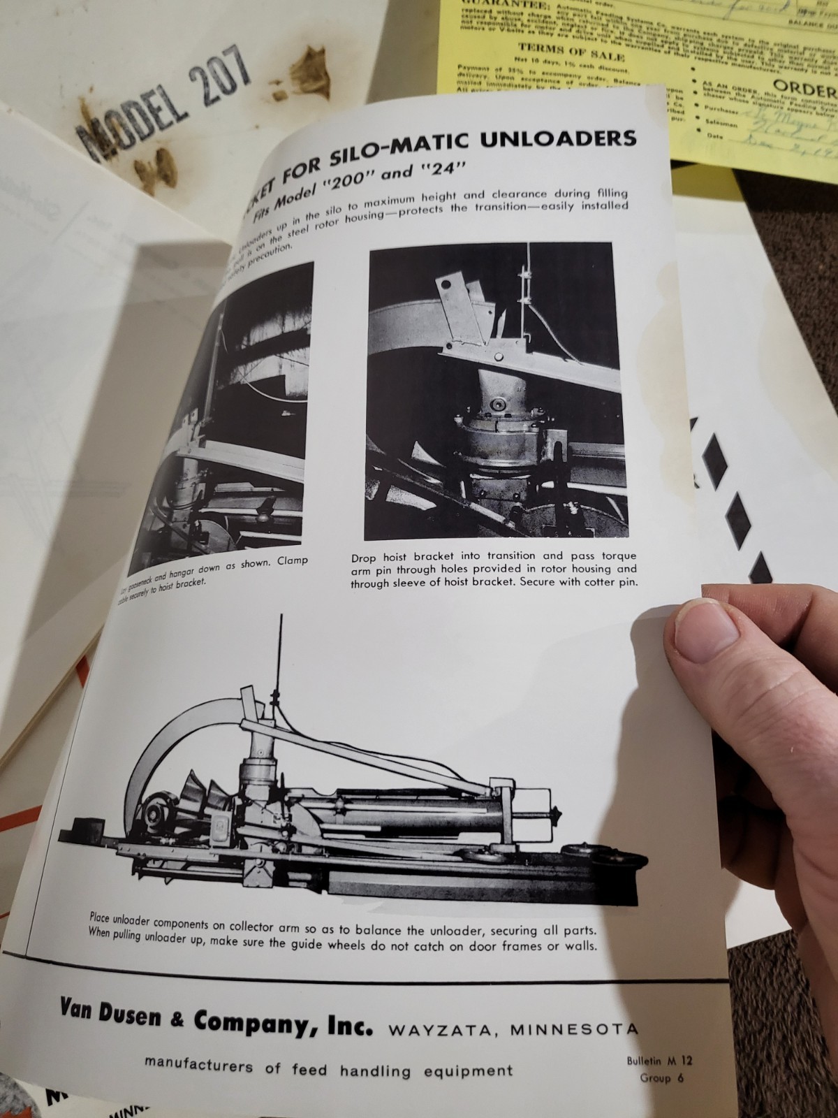SILO-MATIC 1960s BROCHURE & MANUAL Model 207 Silage Unloader Ag Farm Barn USA
