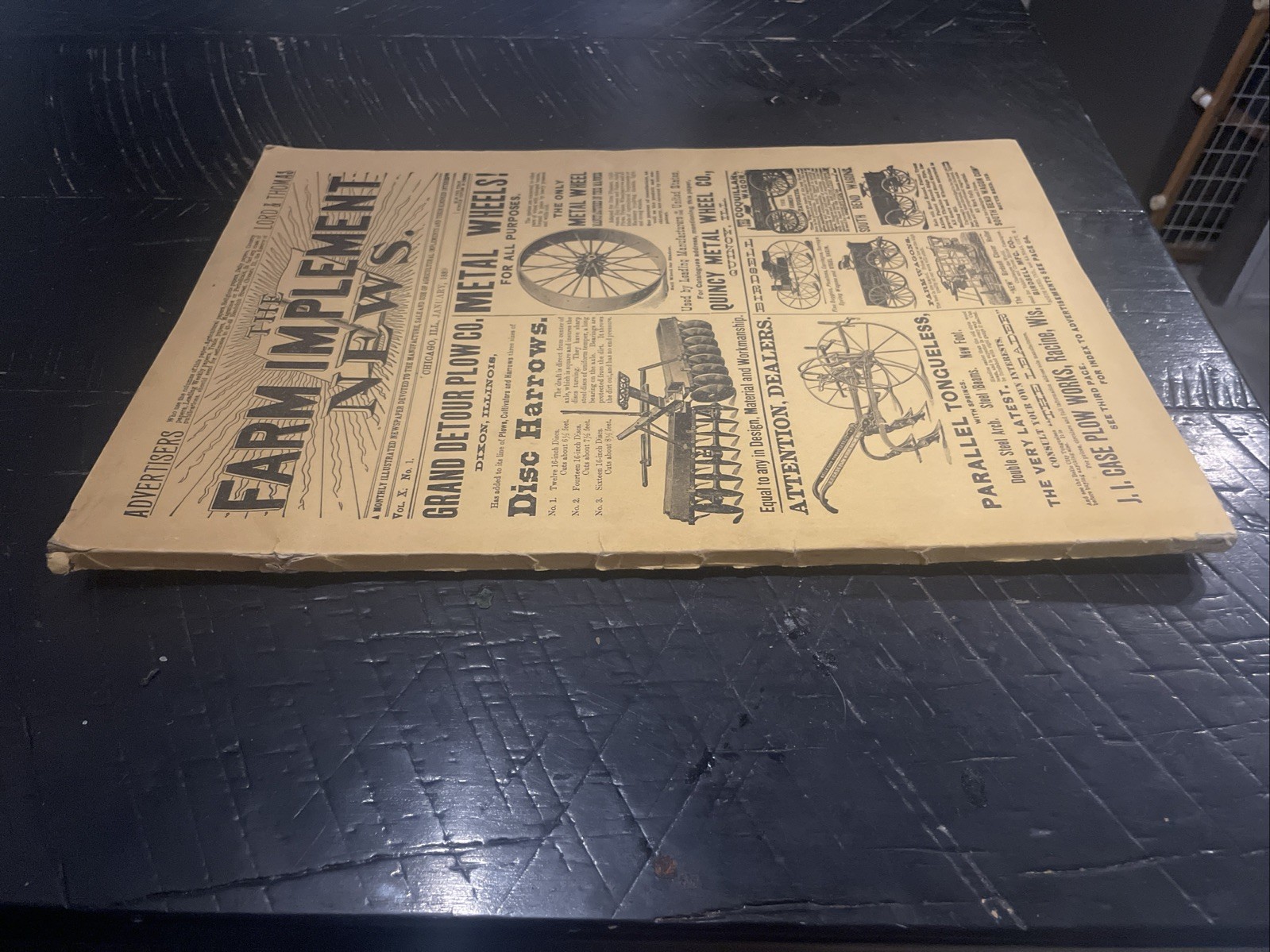The Farm Implement News. Vo1 Jan 1889 Reprinted In 1969