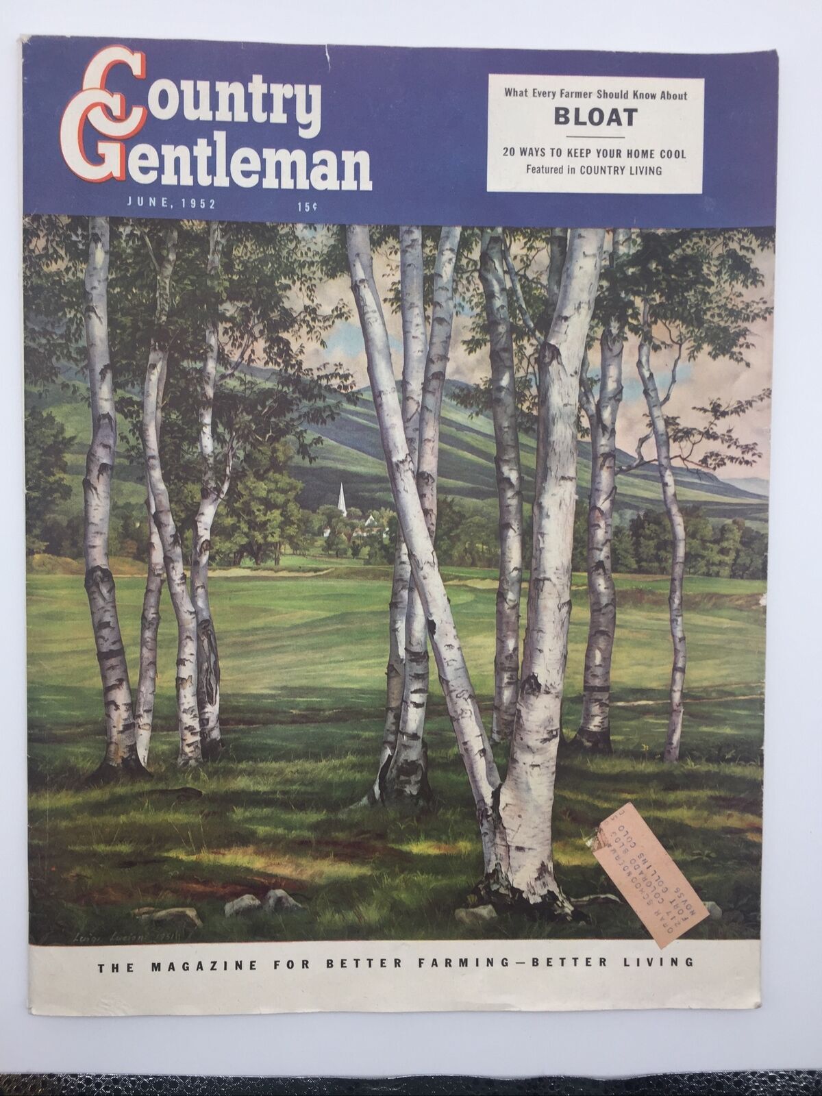 1952 June Country Gentleman Birches Manchester VT Bloat Keep Cool Beef Carts Hog