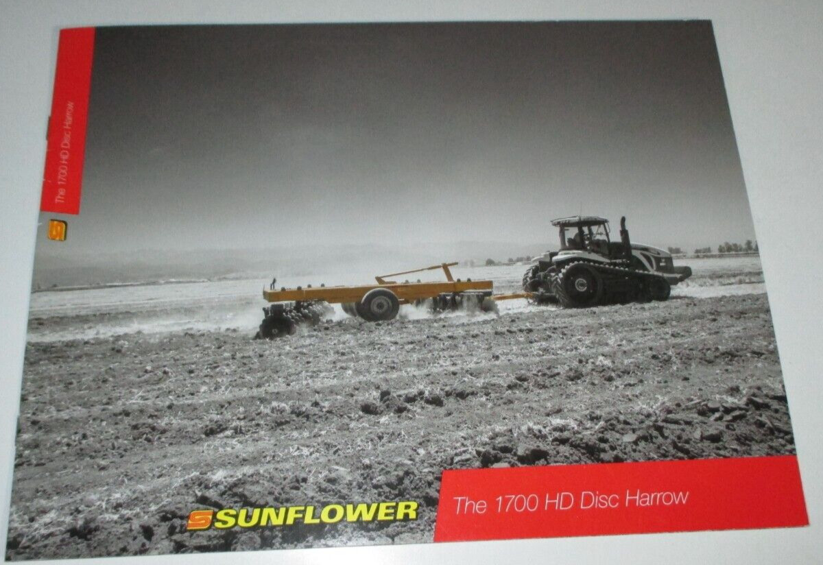 Sunflower 1700 HD Disc Harrow Sales Brochure AGCO Advertising Literature 2014
