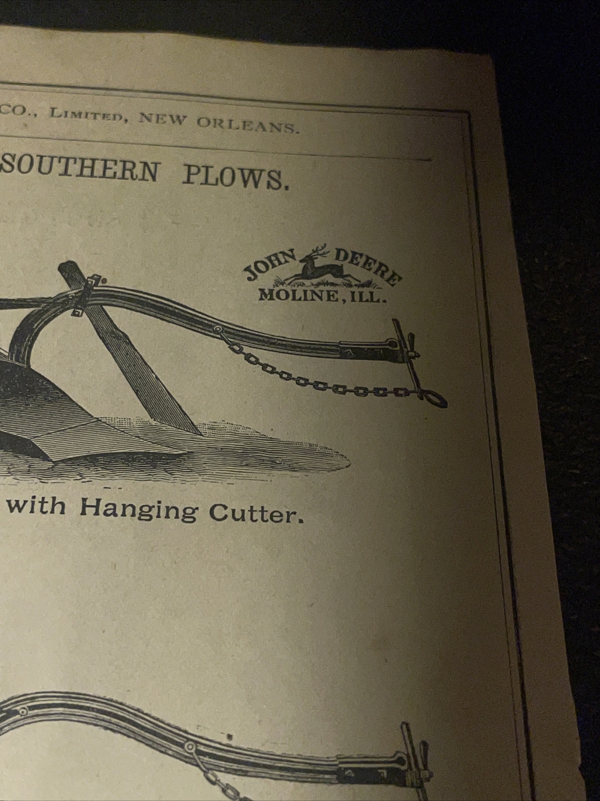 1891 Baldwin John Deere Pelican Plow Farm Advertising – New Orleans – Louisiana