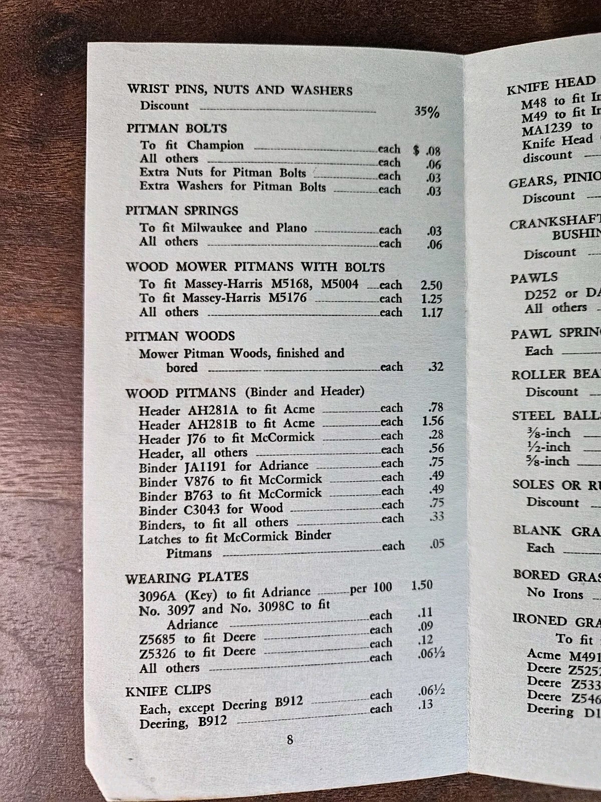 Antique 1934 Dealers Price List Brochure Beck Supply Company Columbus Ohio