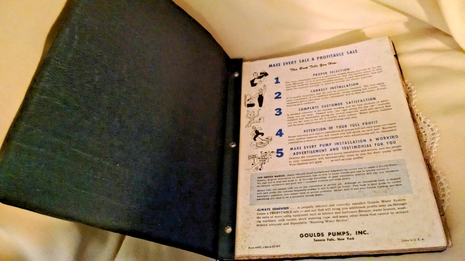 Goulds Service Manual Water Well Pump Home Farm 1940&rsquo;s 1950&rsquo;s Seneca Falls NY.