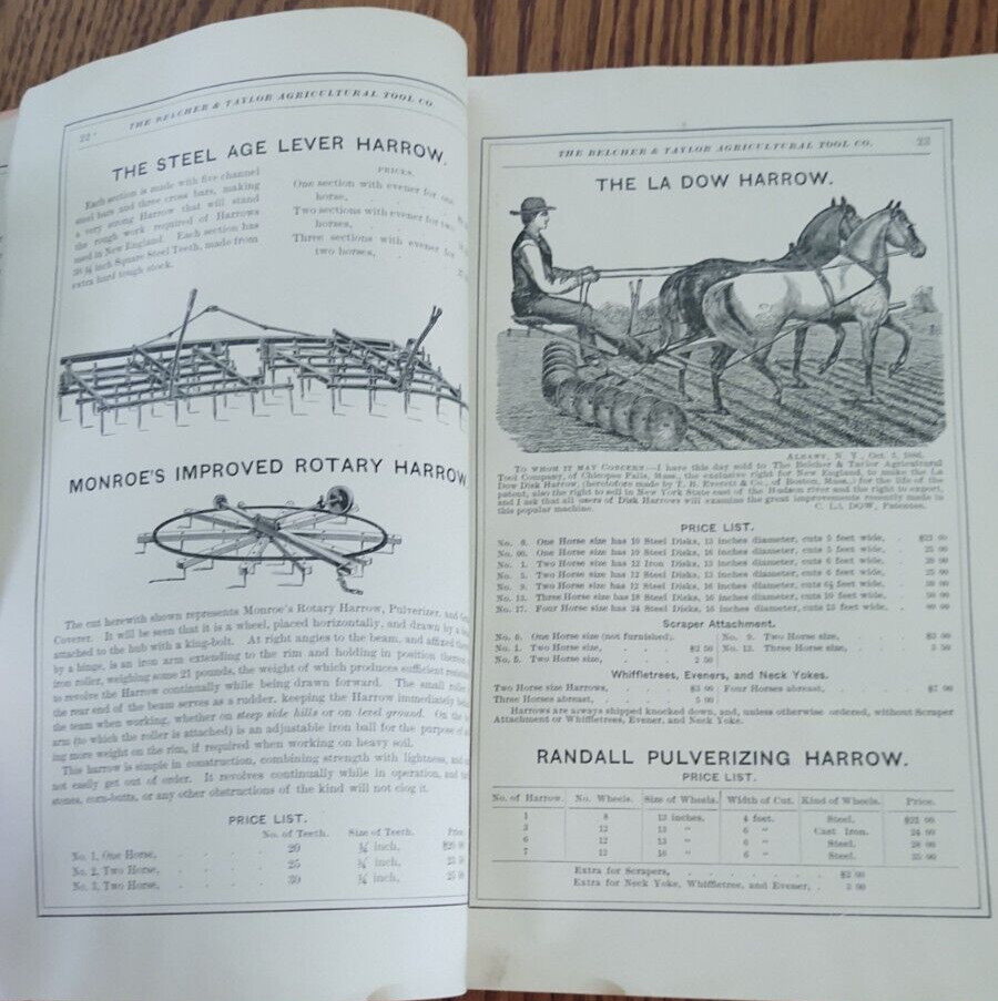 Belcher and Taylor Agricultural Tool Company catalog Farm Implements 1895 ,72pgs
