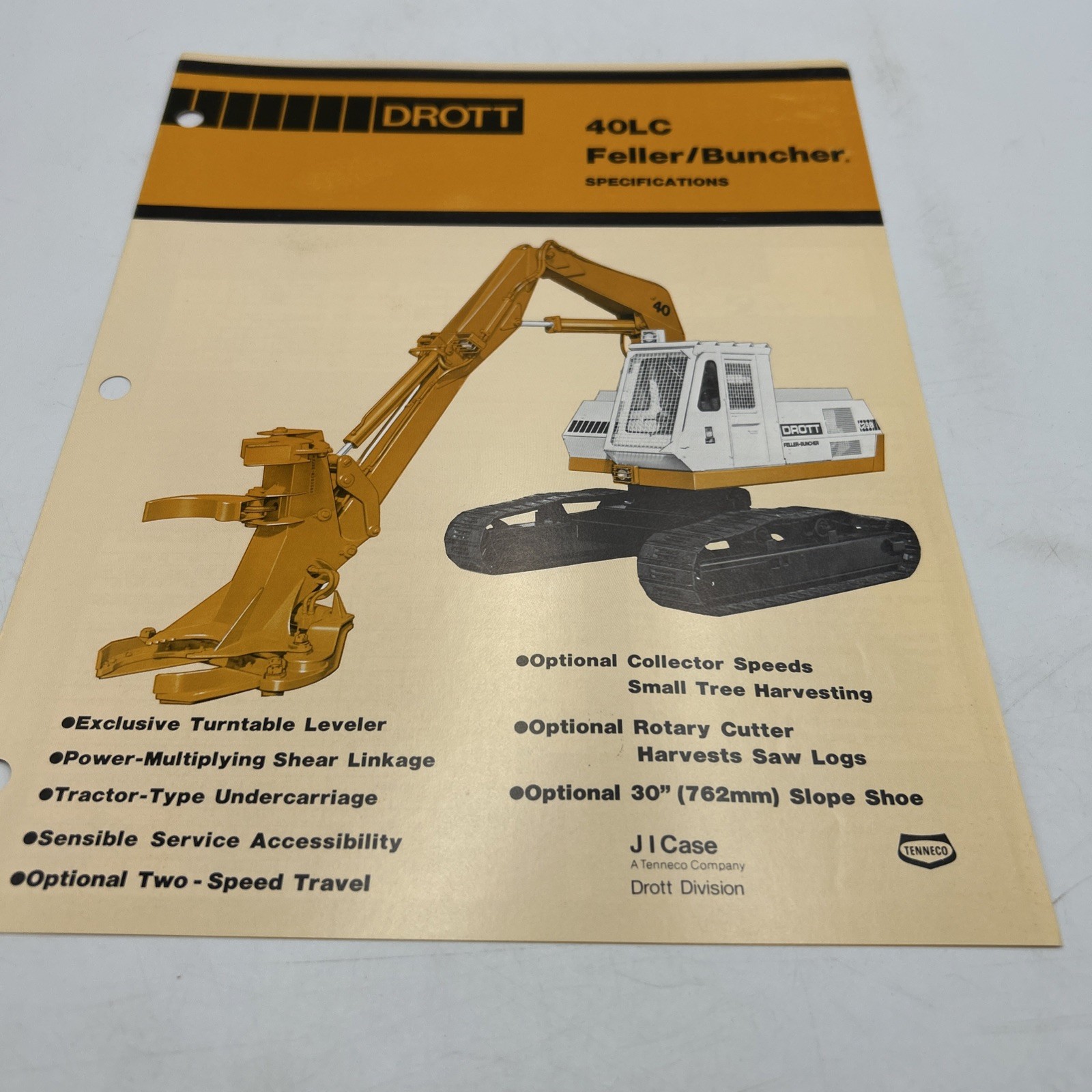 Drott 40LC Feller/Buncher Brochure
