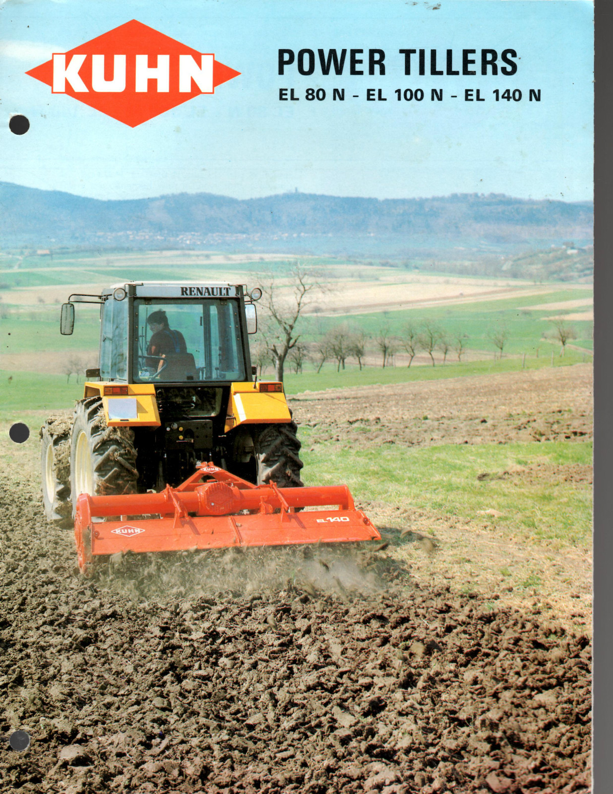 KUHN POWER TILLERS EL 80 N-EL 100 N-EL 140 N-SALES BROCHURE