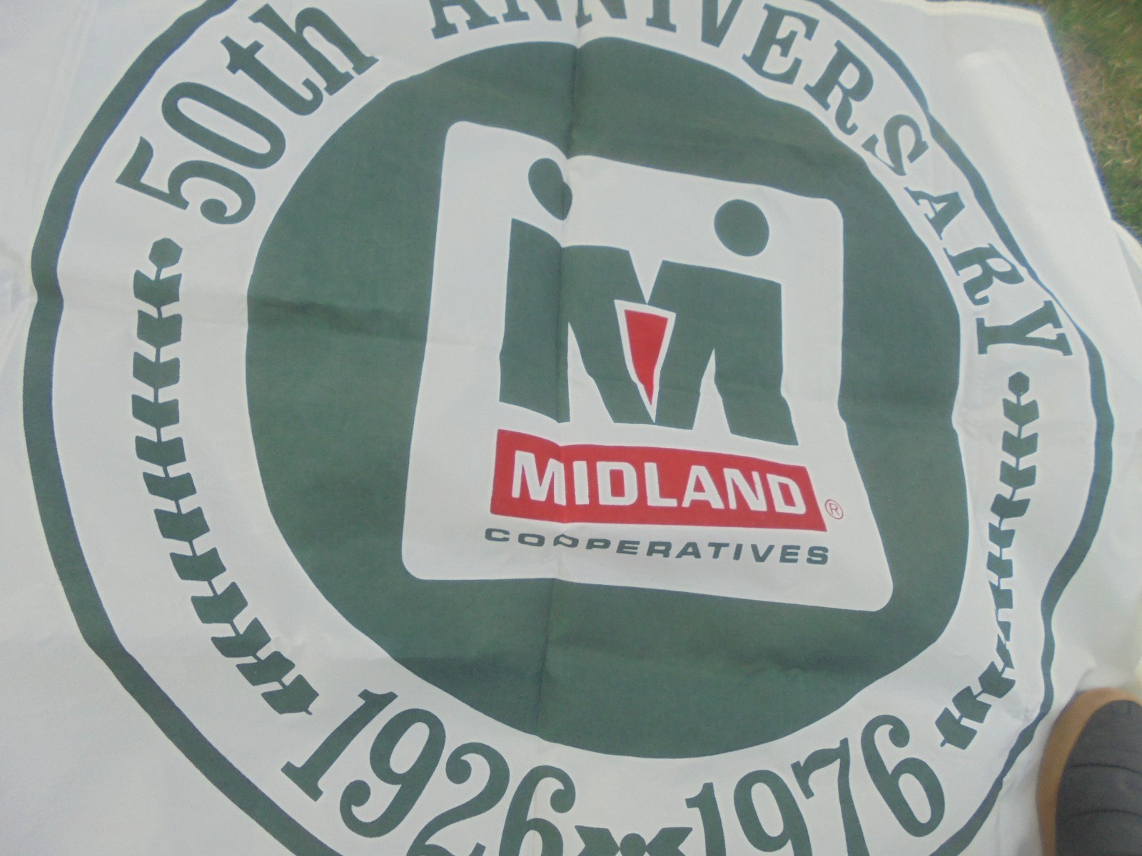 Vintage Midland Cooperatives 50th Anniversary Flag 1926-1976
