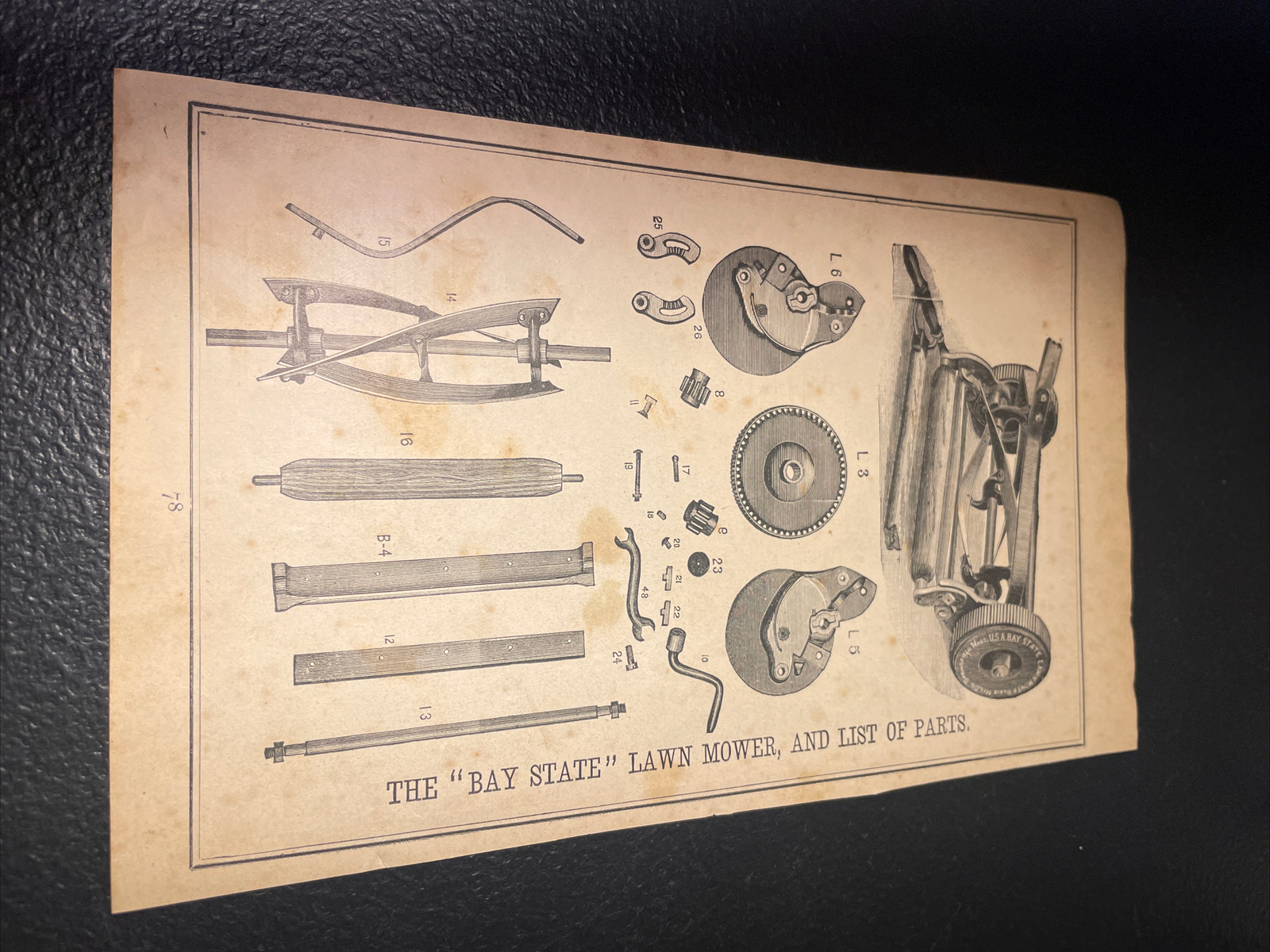 1891 Baldwin – Bay State Lawn Mower Farm Advertising – New Orleans