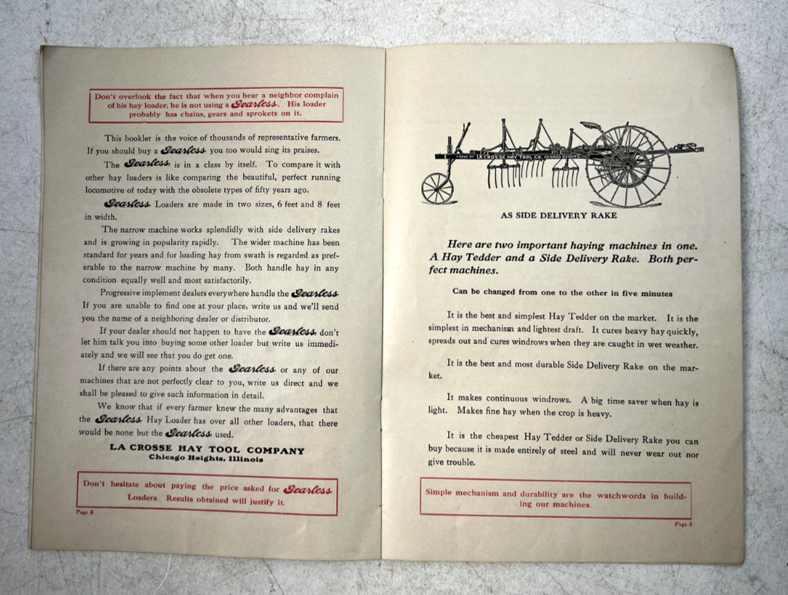 Antique Early 1900s Agriculture Implement Ads from Kansas City, Missouri