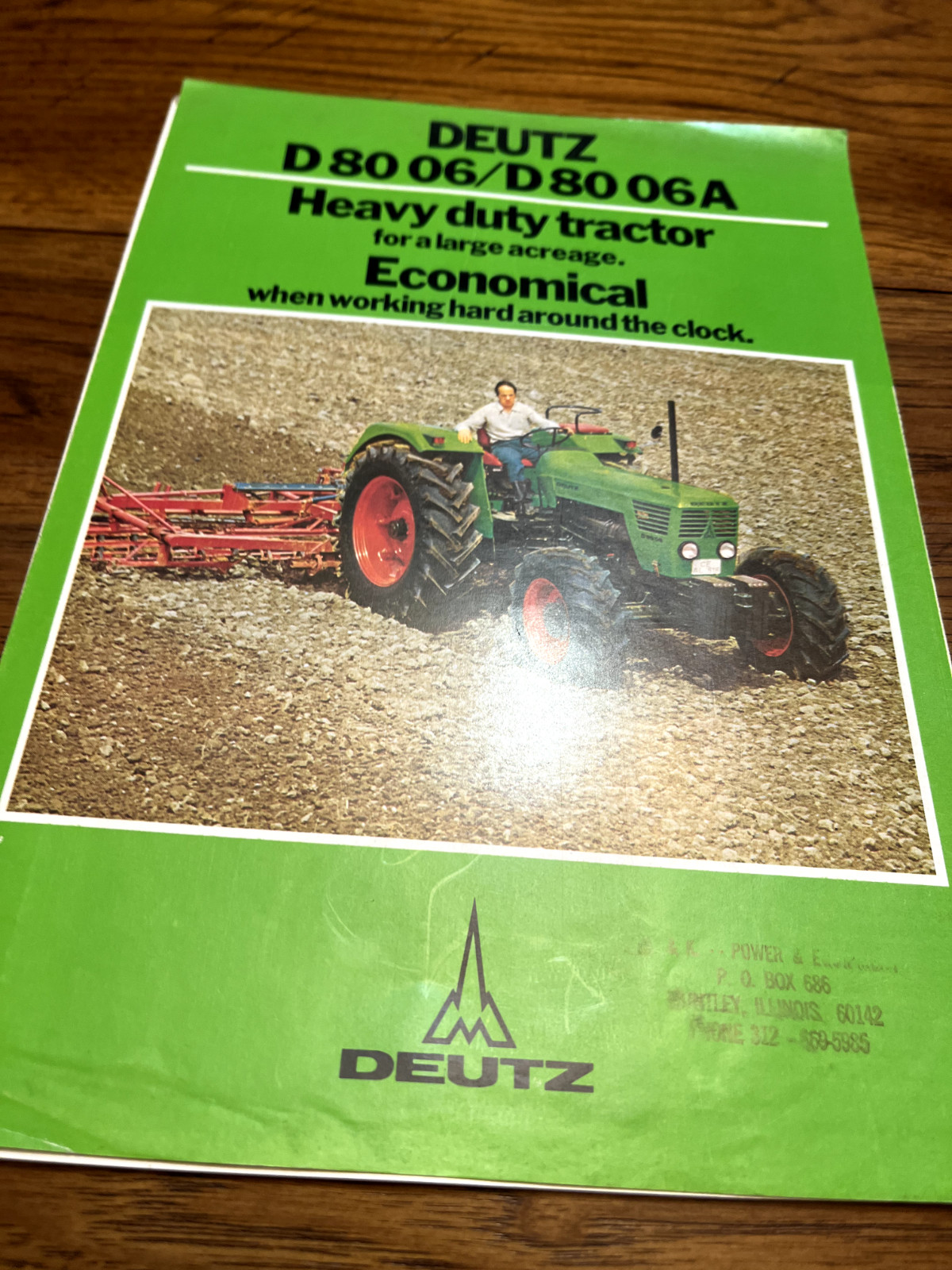 Deutz Fahr D 80 06 Tractor For 1974 Brochure FCCA