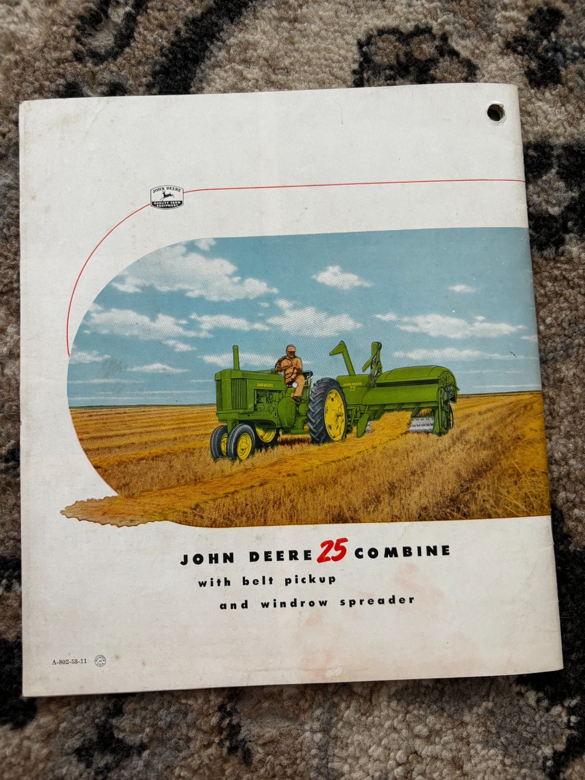 John Deere 25 Combine For 1953 Brochure DCPA26