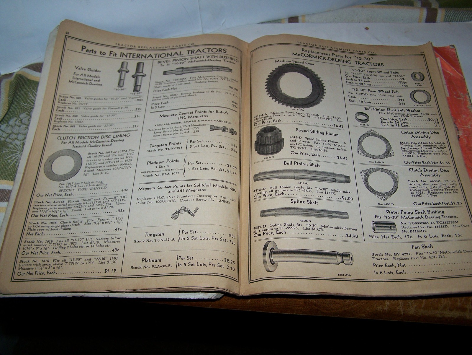1935 Tractor Replacement Parts 1979 Surplus Catalogs Rumely Huber IHC Hart Parr