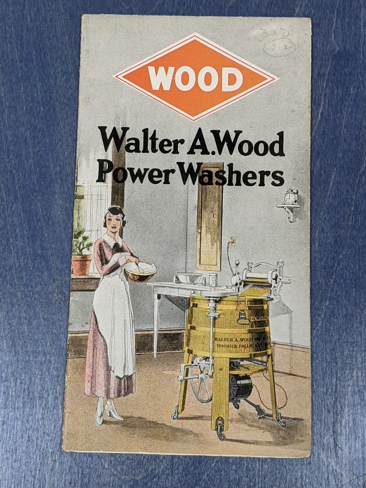 Circa 1920 Fold Out Brochure Walter Wood Power Washers Little Trojan Engine Nice