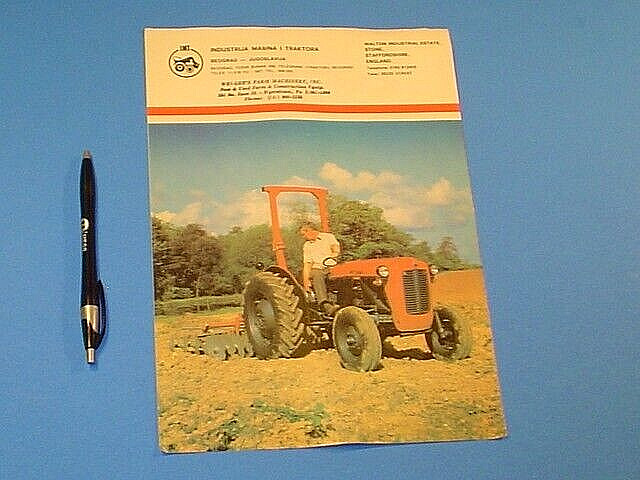 VINTAGE IMT 539 TRACTOR DEALERSHIP BROCHURE