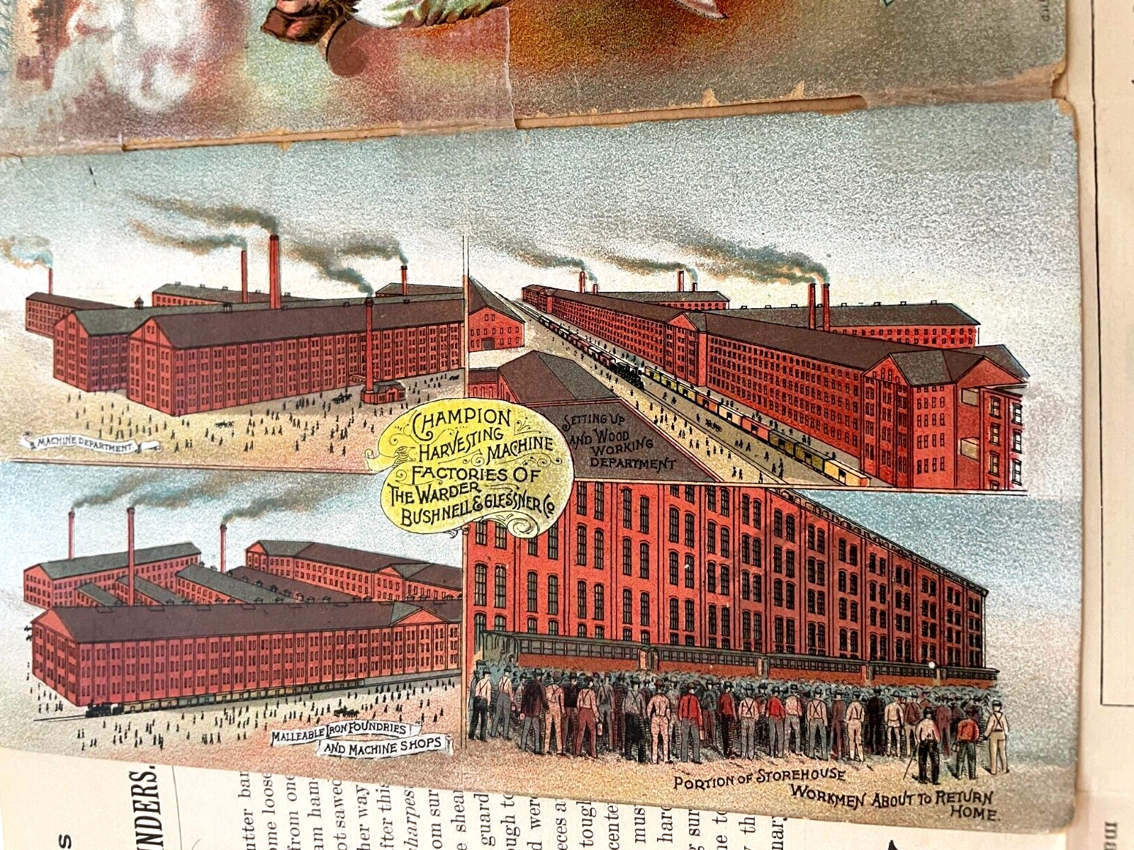 Fantastic Victorian Trade Brochure & Map « The Warder Bushnell & Glessner Co » *