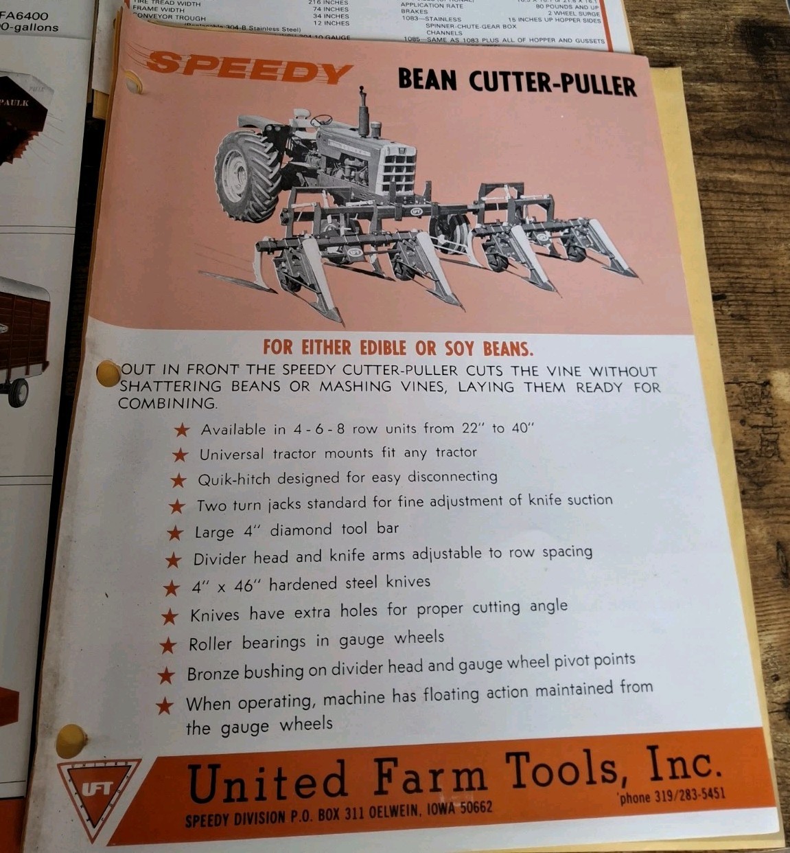 United Farm Tools Inc For Every On-the-farm Need Catalog & Attachments Brochures