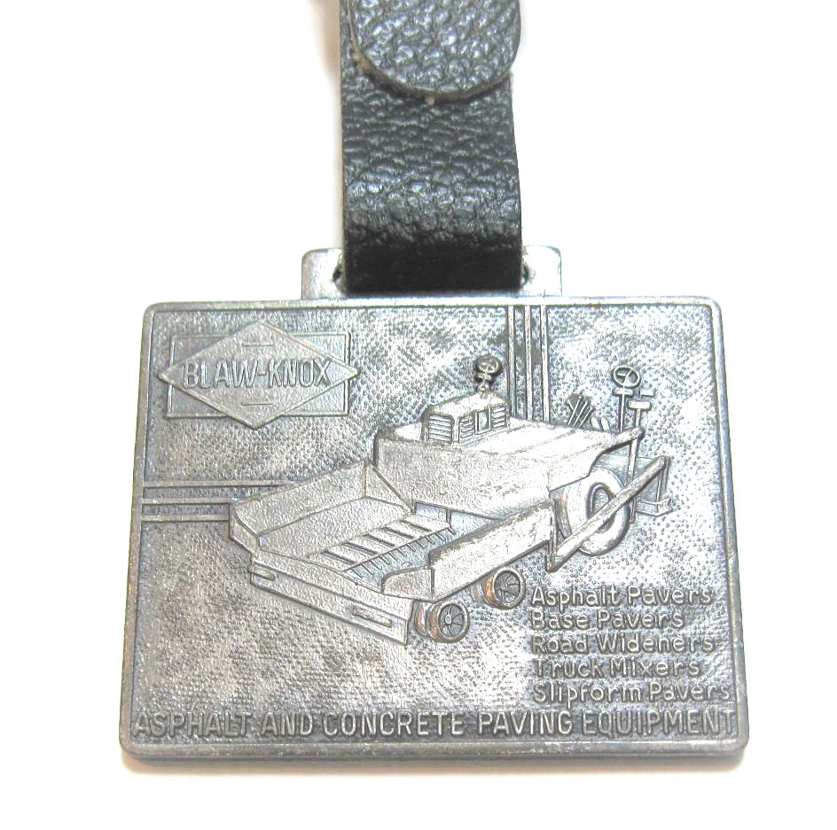 Vintage Blaw-Knox Asphalt/Concrete Paver Tractor Advertising Watch Fob