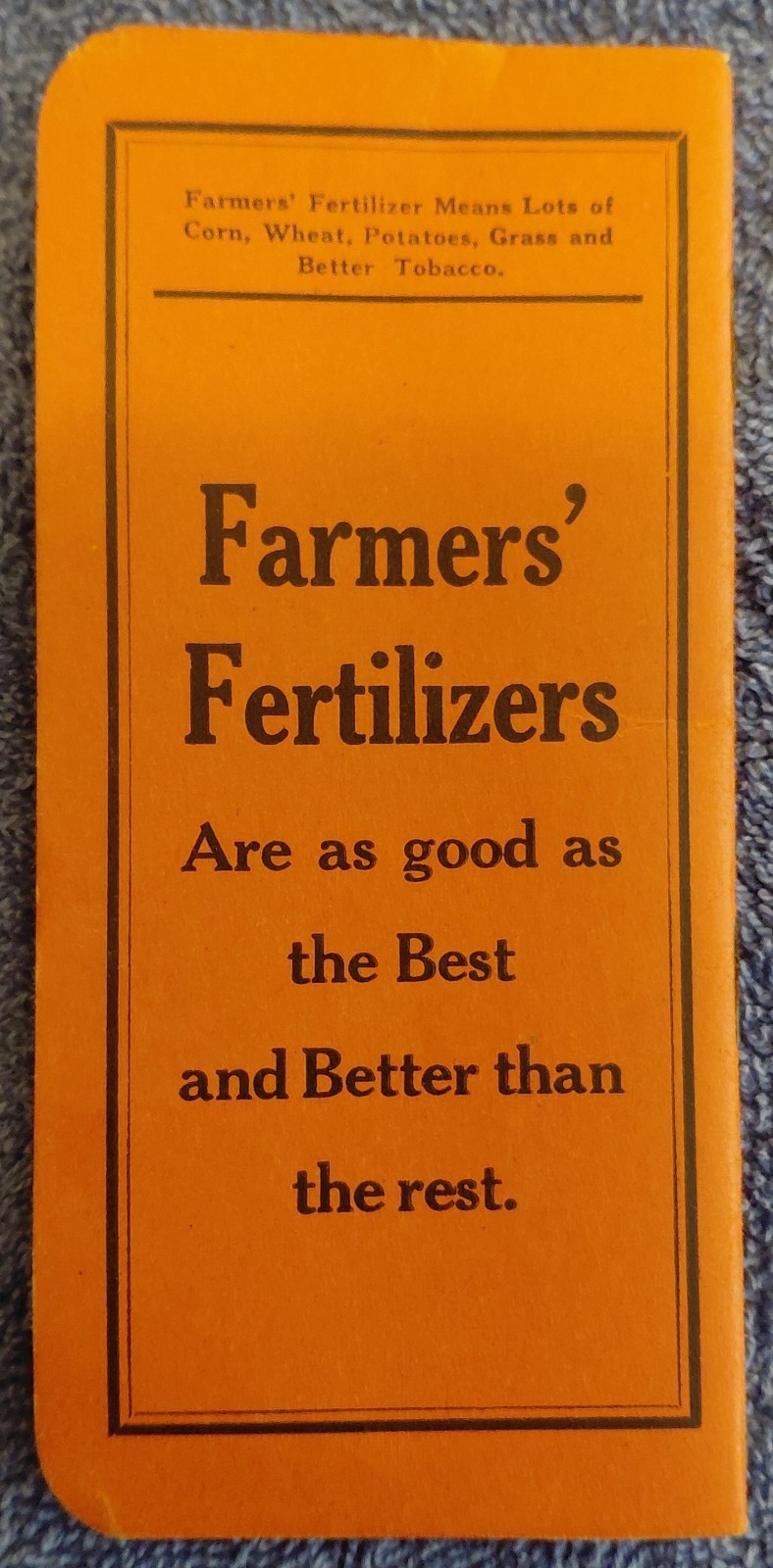 PA Fertilizer Memo Book Lot • Farmers’ Fertilizer Works & Dempwolf’s 1921